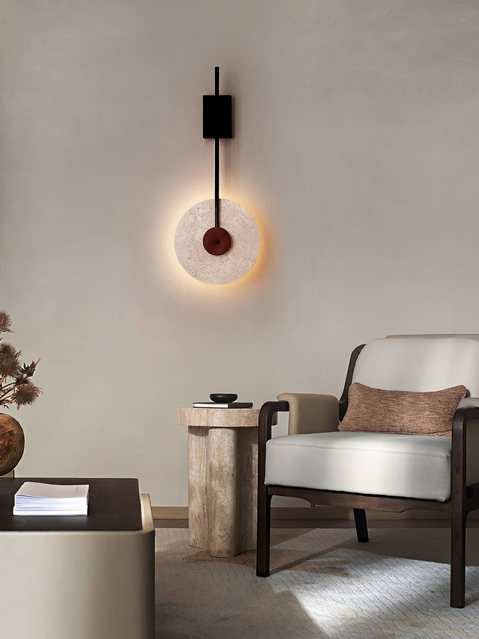 Elysia Travertine Wall Light - Neutralighting