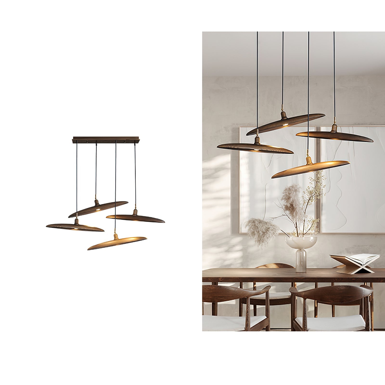 Zelirira Blade Holz Pendelleuchte-Letslighting