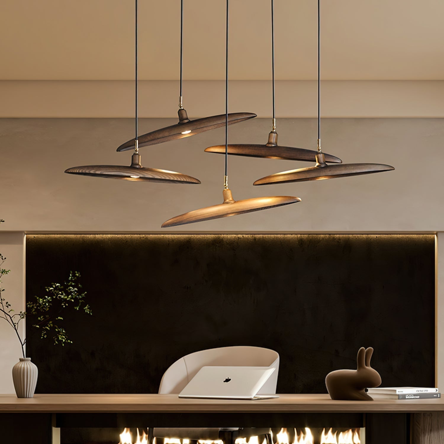 Zelirira Blade Holz Pendelleuchte-Letslighting