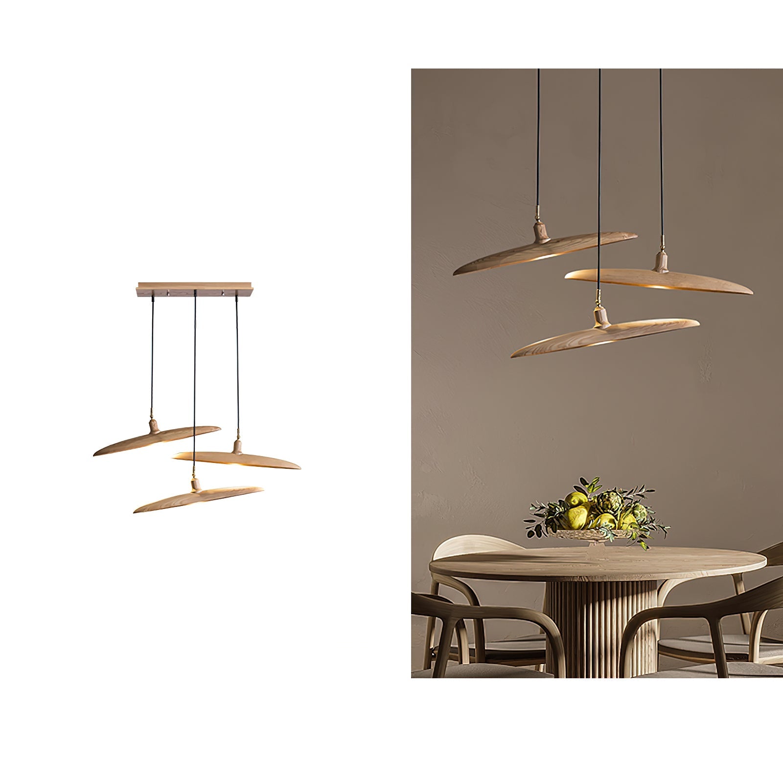 Zelirira Blade Holz Pendelleuchte-Letslighting