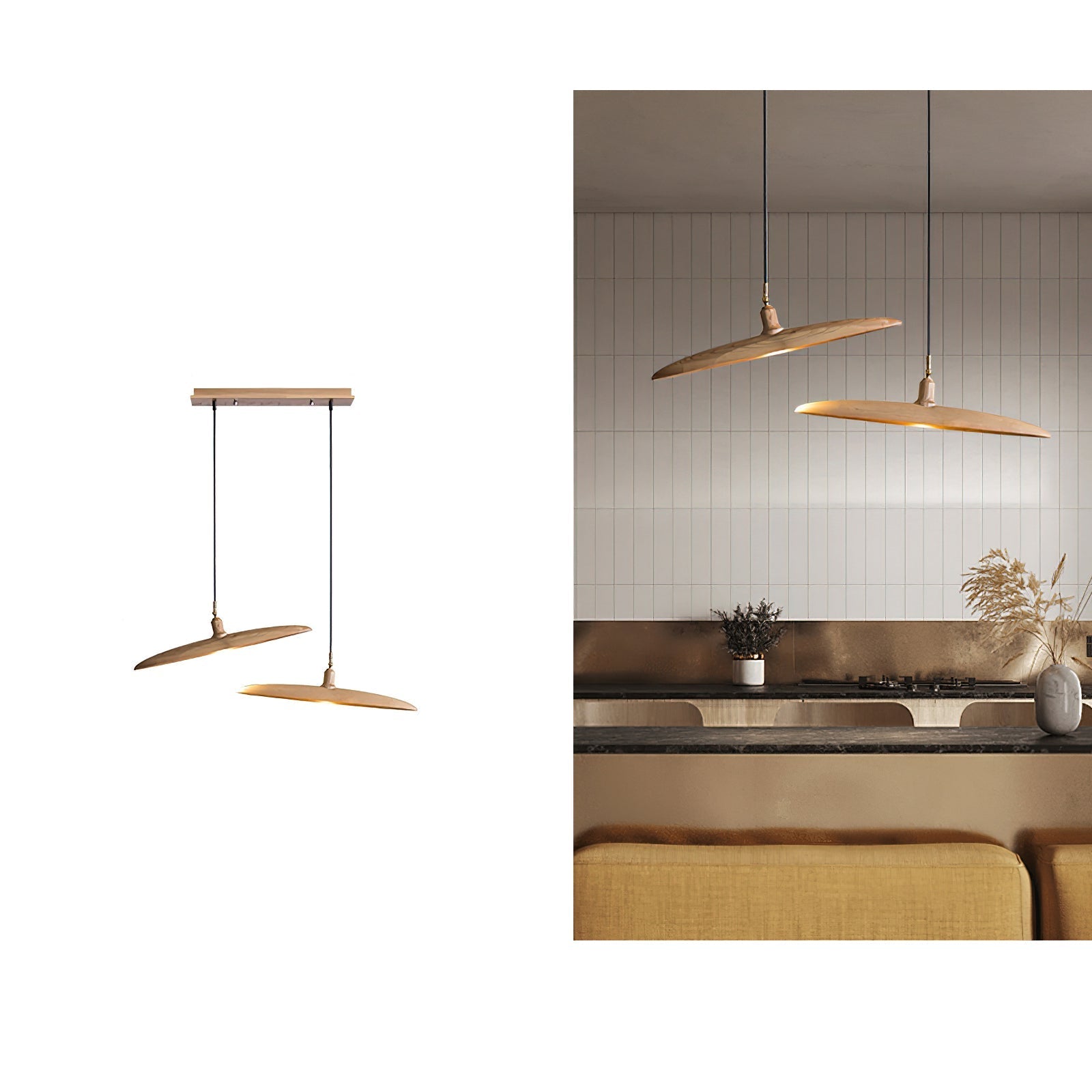 Zelirira Blade Holz Pendelleuchte-Letslighting