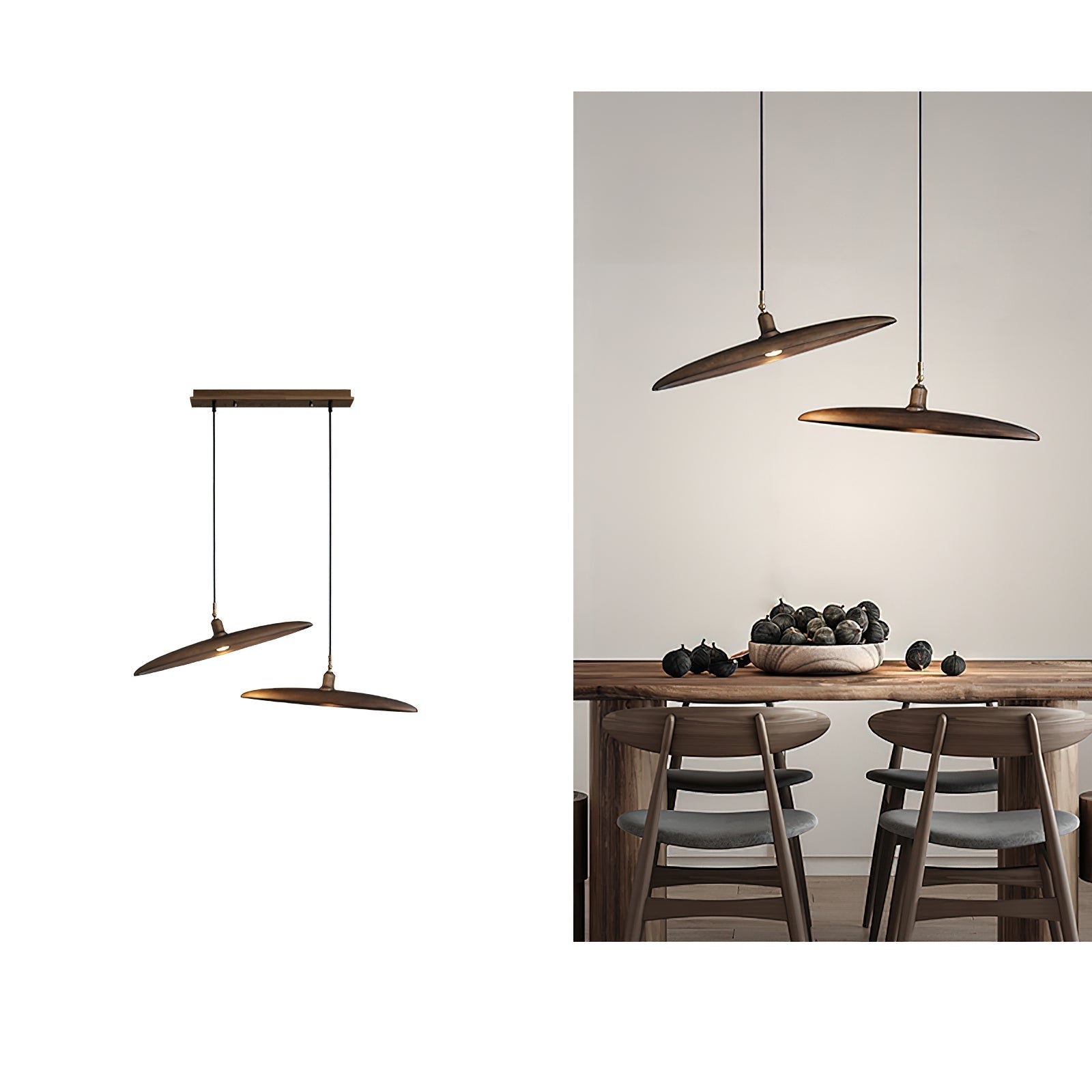 Zelirira Blade Holz Pendelleuchte-Letslighting