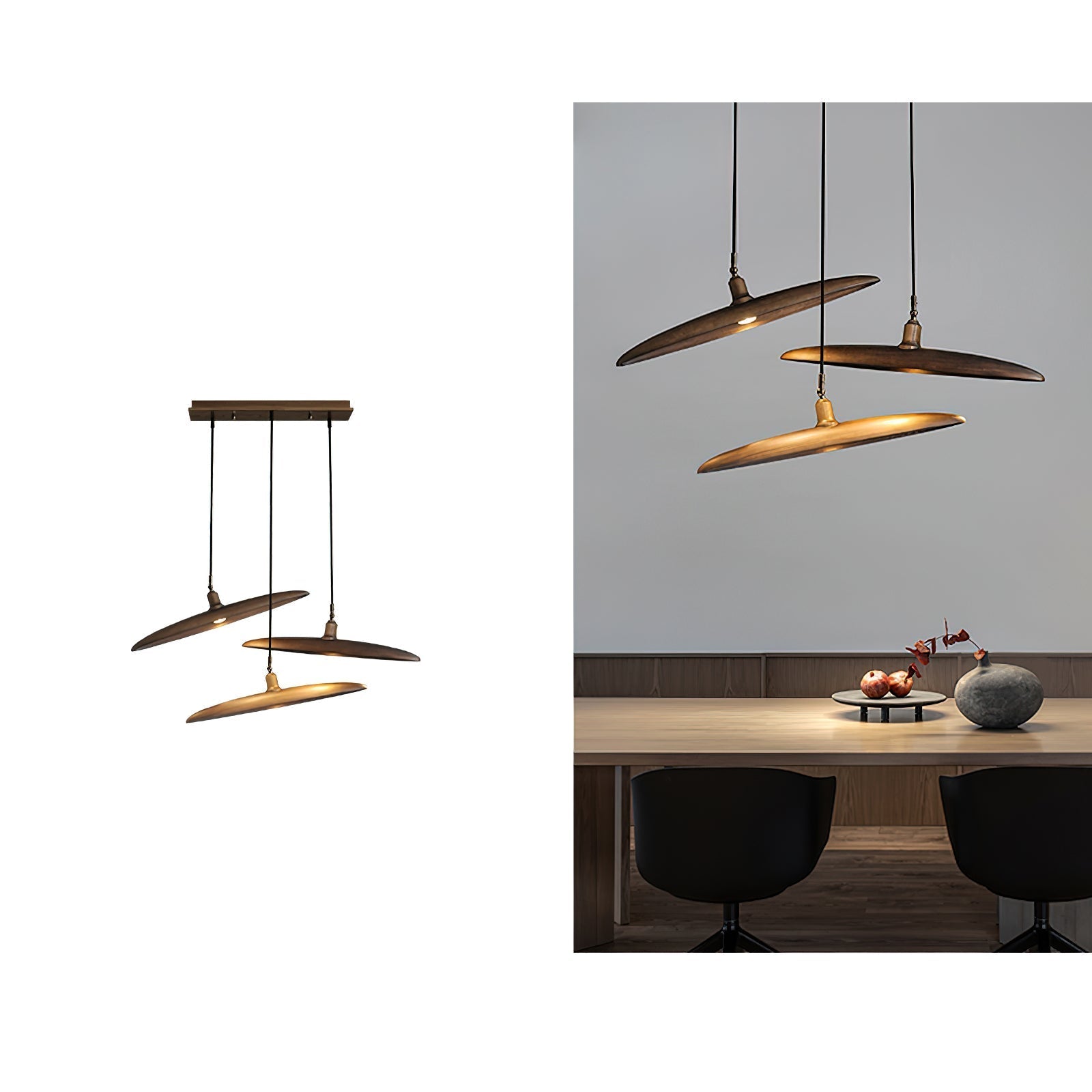 Zelirira Blade Holz Pendelleuchte-Letslighting