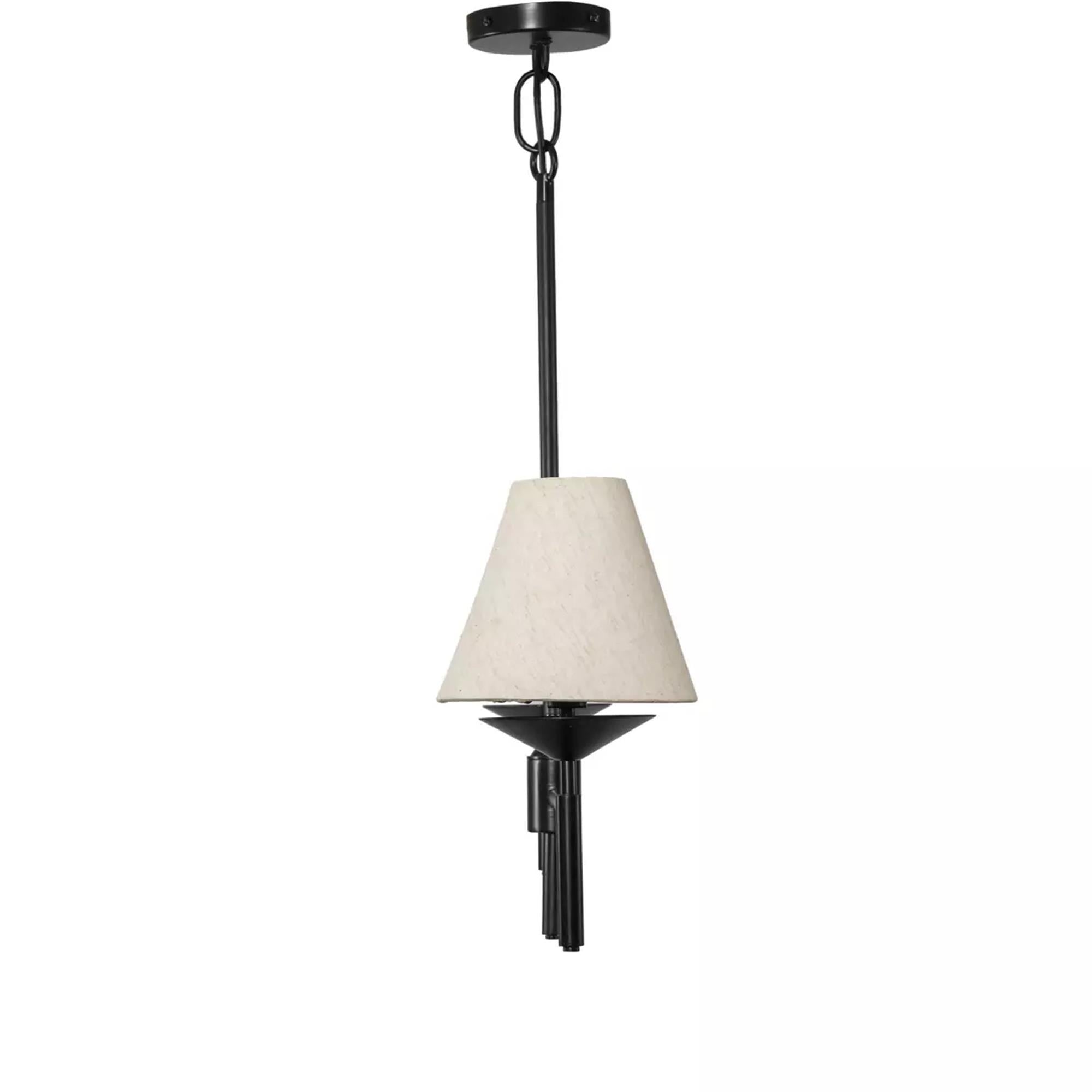 Ulphaa Vintage Industrie Schwarzer Stoff Kronleuchter-Letslighting