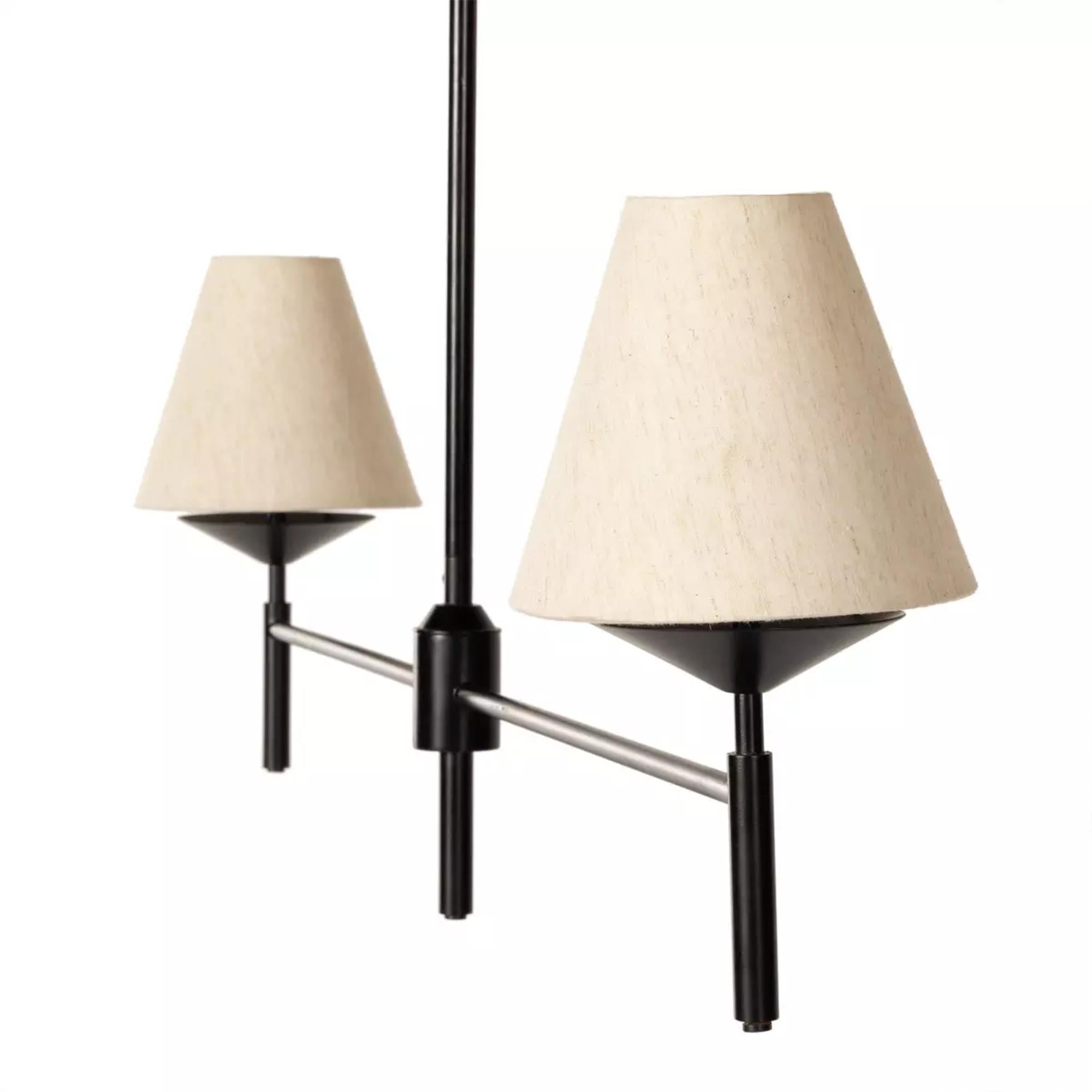 Ulphaa Vintage Industrie Schwarzer Stoff Kronleuchter-Letslighting