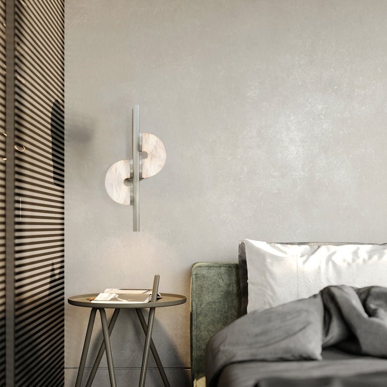 Liraven Dual Disc Alabaster Wall Light - Neutralighting
