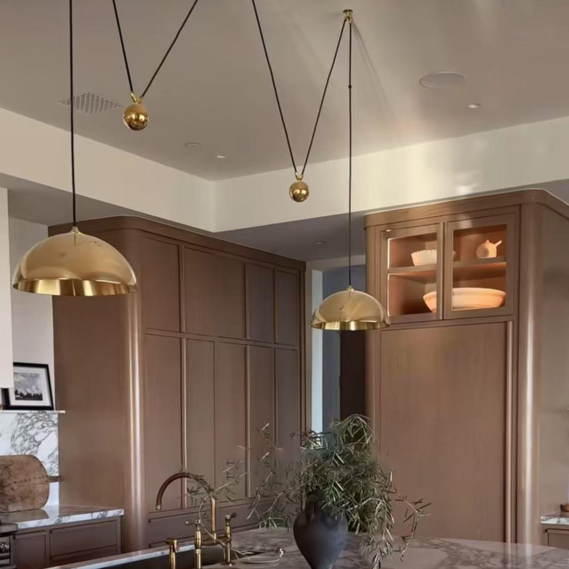 Omen Kuppel Balance Messing Pendelleuchte-Letslighting