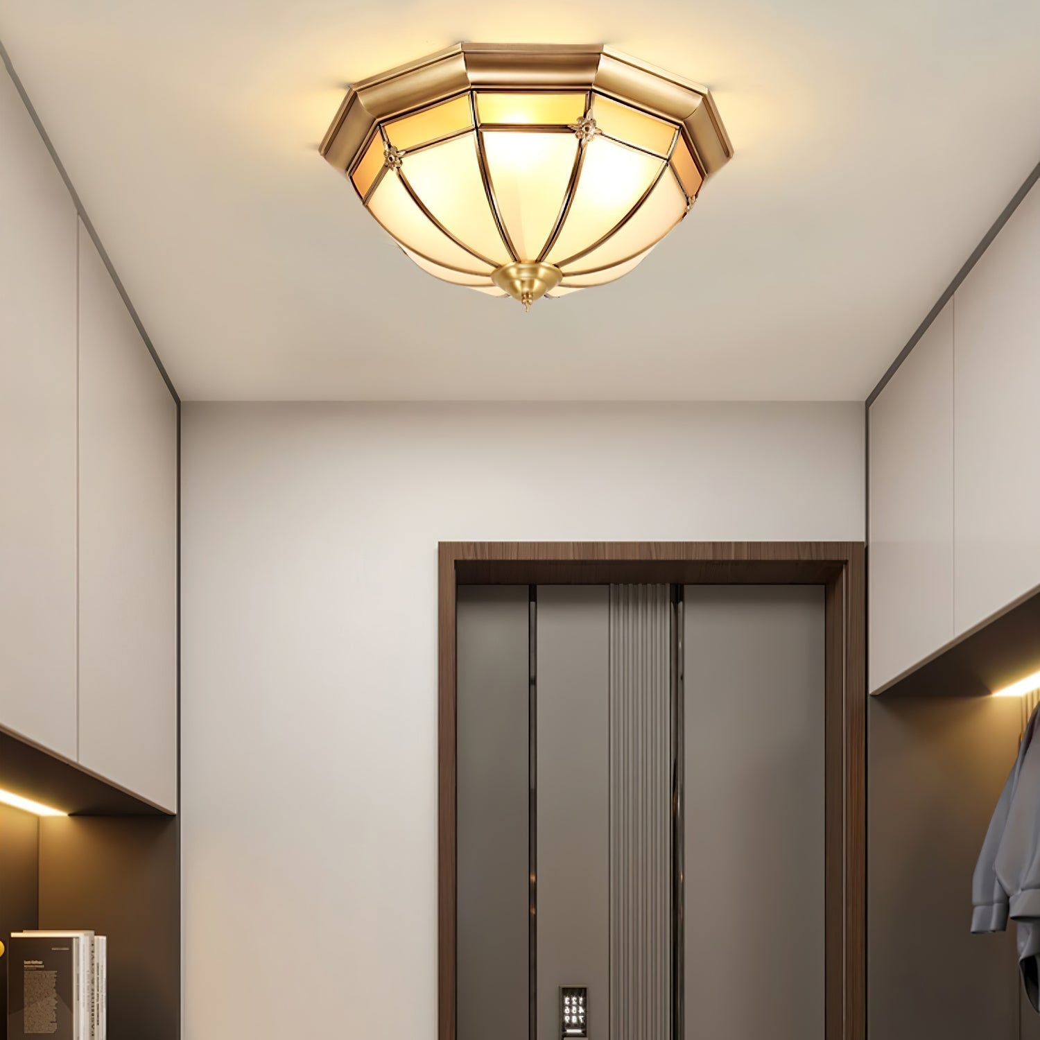 Vovynan Elegance Dome Deckenleuchte aus Messing und Glas-Letslighting