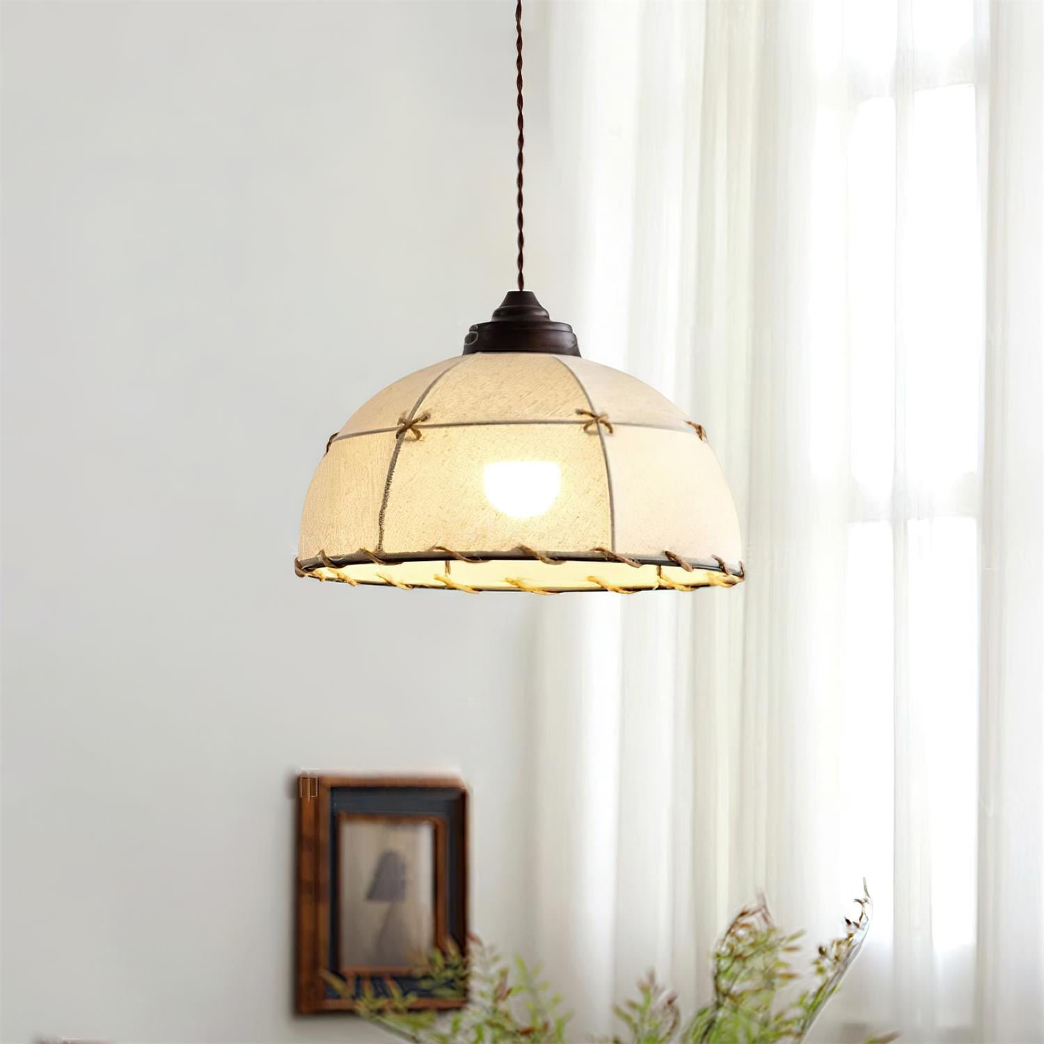 Pendelleuchte Stoff Kuppelschirm Vintage Sanfter Schein-Letslighting