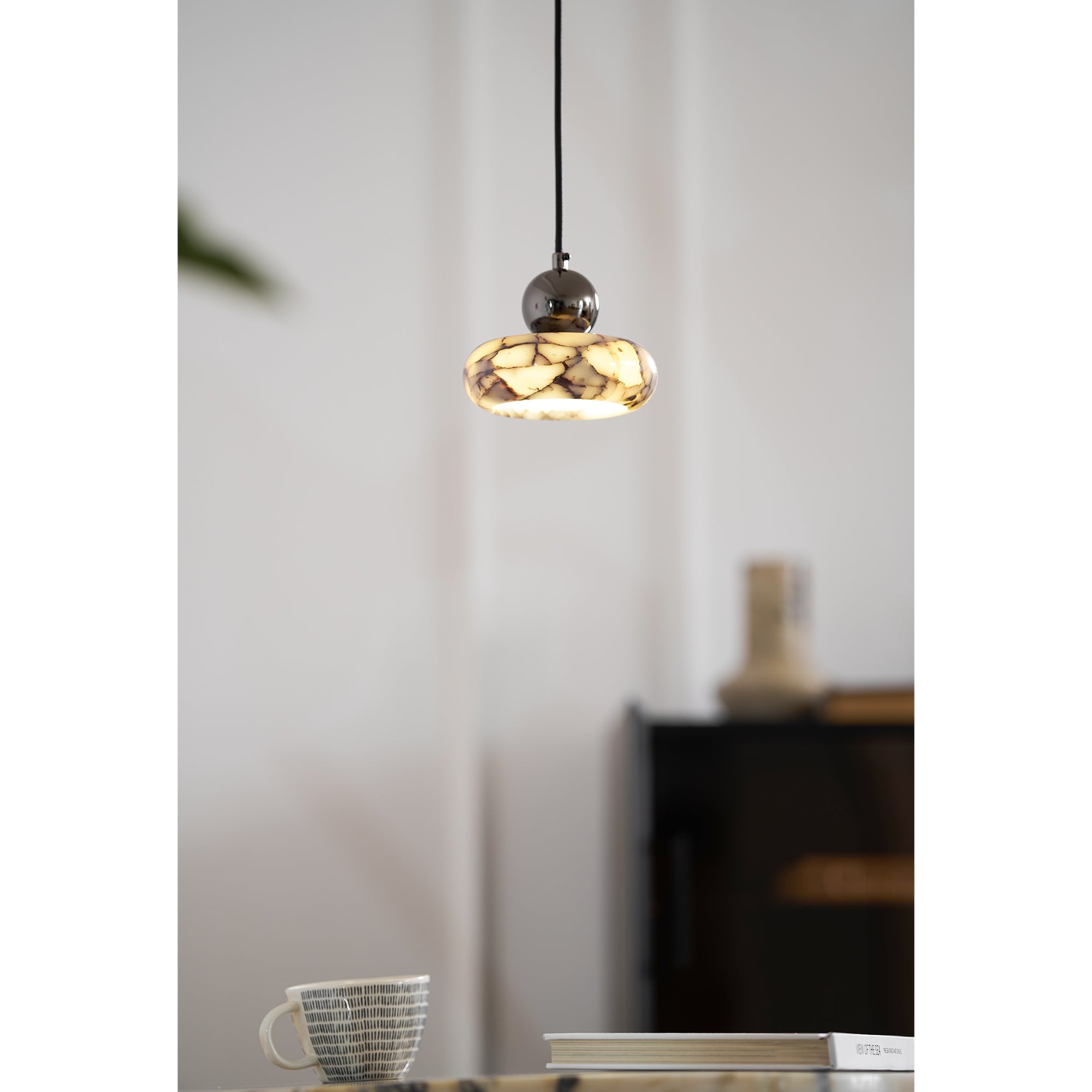 Ridge Modern Minimalist Marble Metal Pendant Lamp - Letslighting