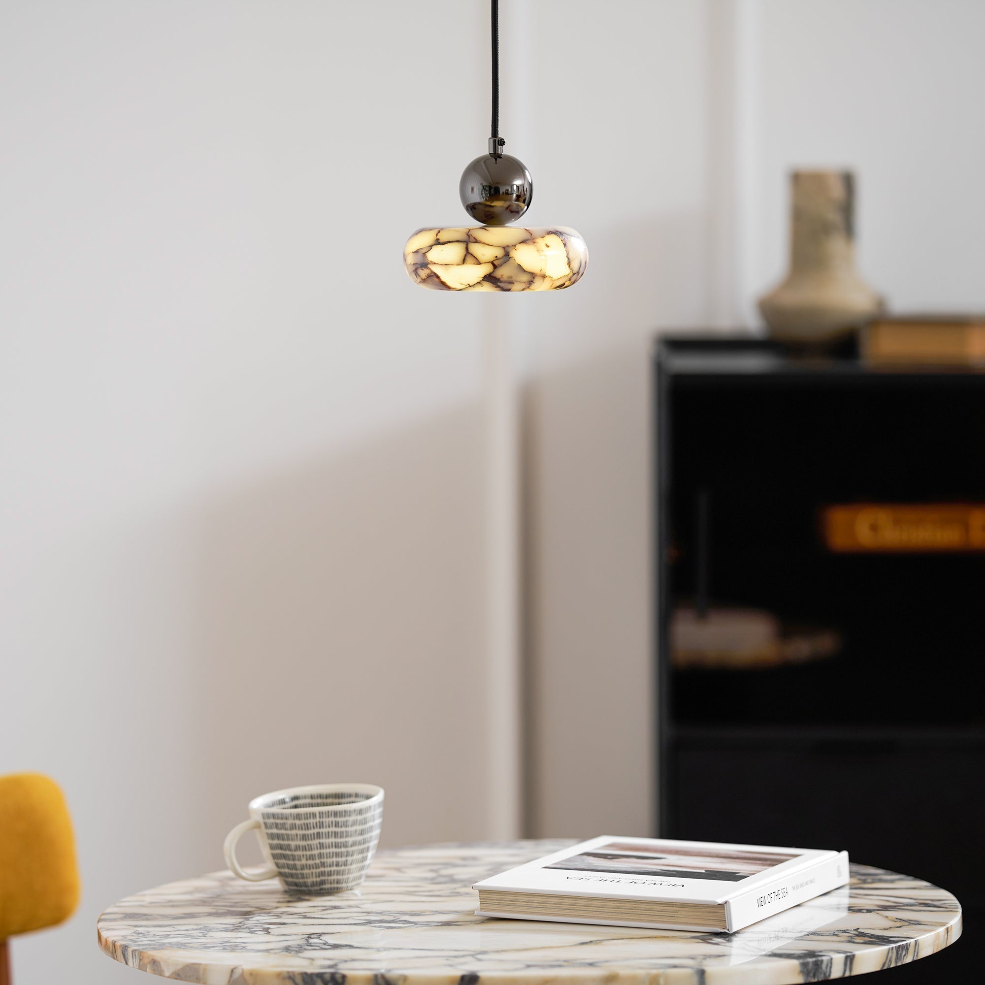 Ridge Modern Minimalist Marble Metal Pendant Lamp - Letslighting