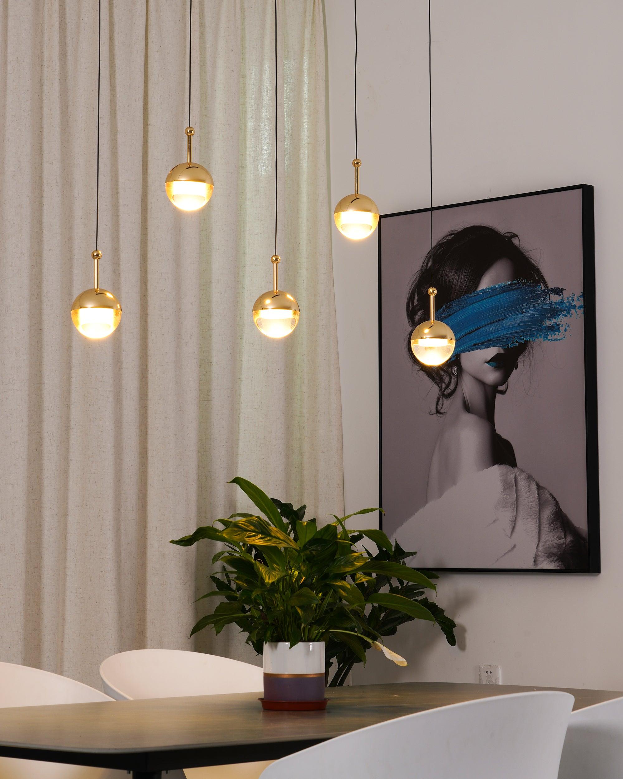 Solara Pendelleuchte Stahl Glas Mehrfach Tropfen-Letslighting