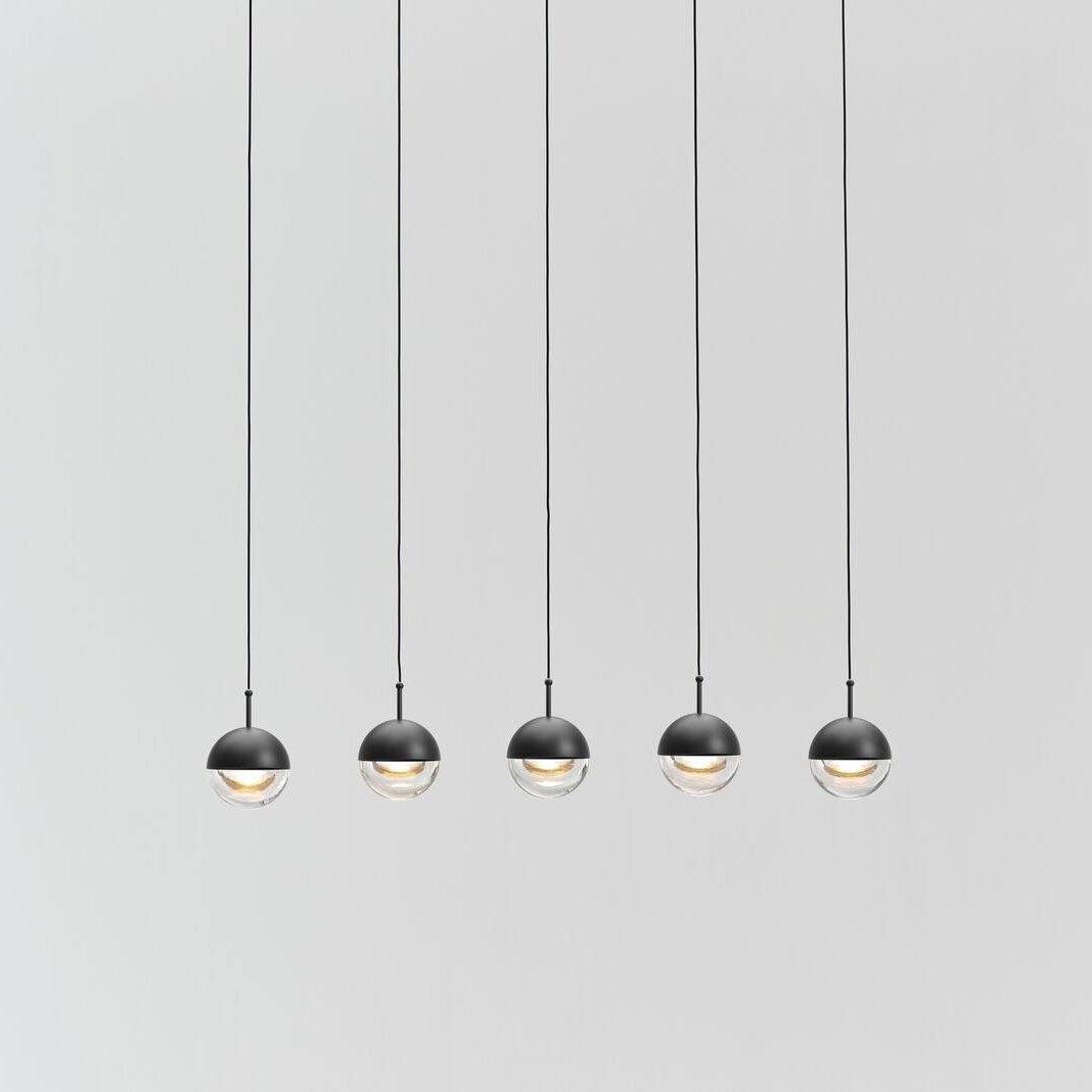 Solara Pendelleuchte Stahl Glas Mehrfach Tropfen-Letslighting