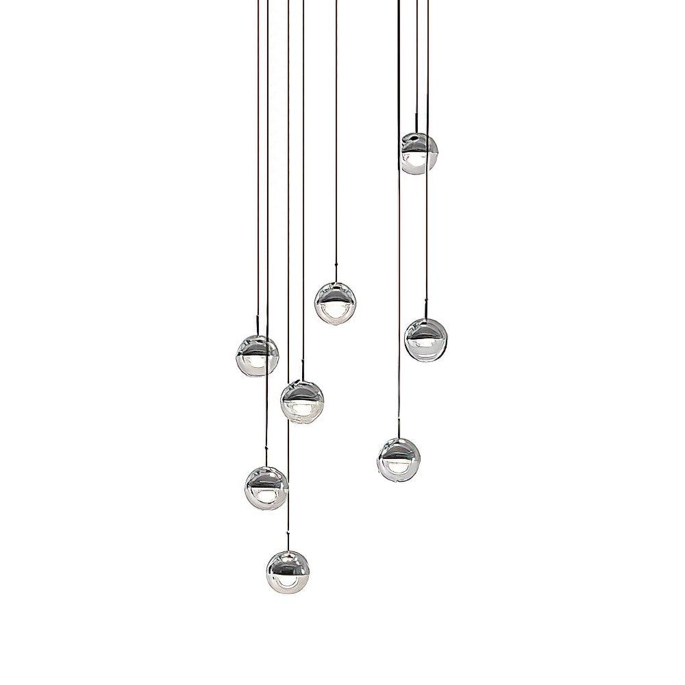 Solara Pendelleuchte Stahl Glas Mehrfach Tropfen-Letslighting