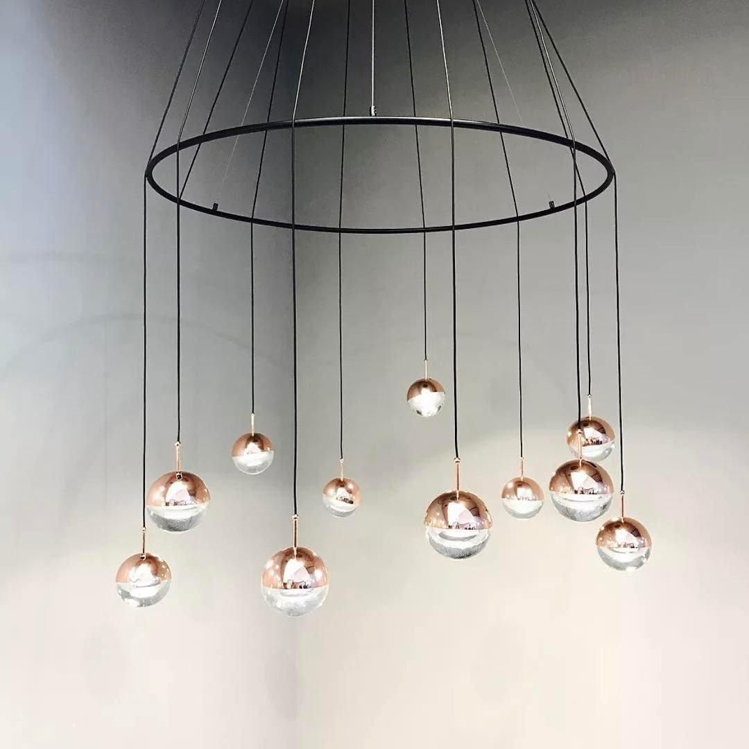 Solara Pendelleuchte Stahl Glas Mehrfach Tropfen-Letslighting