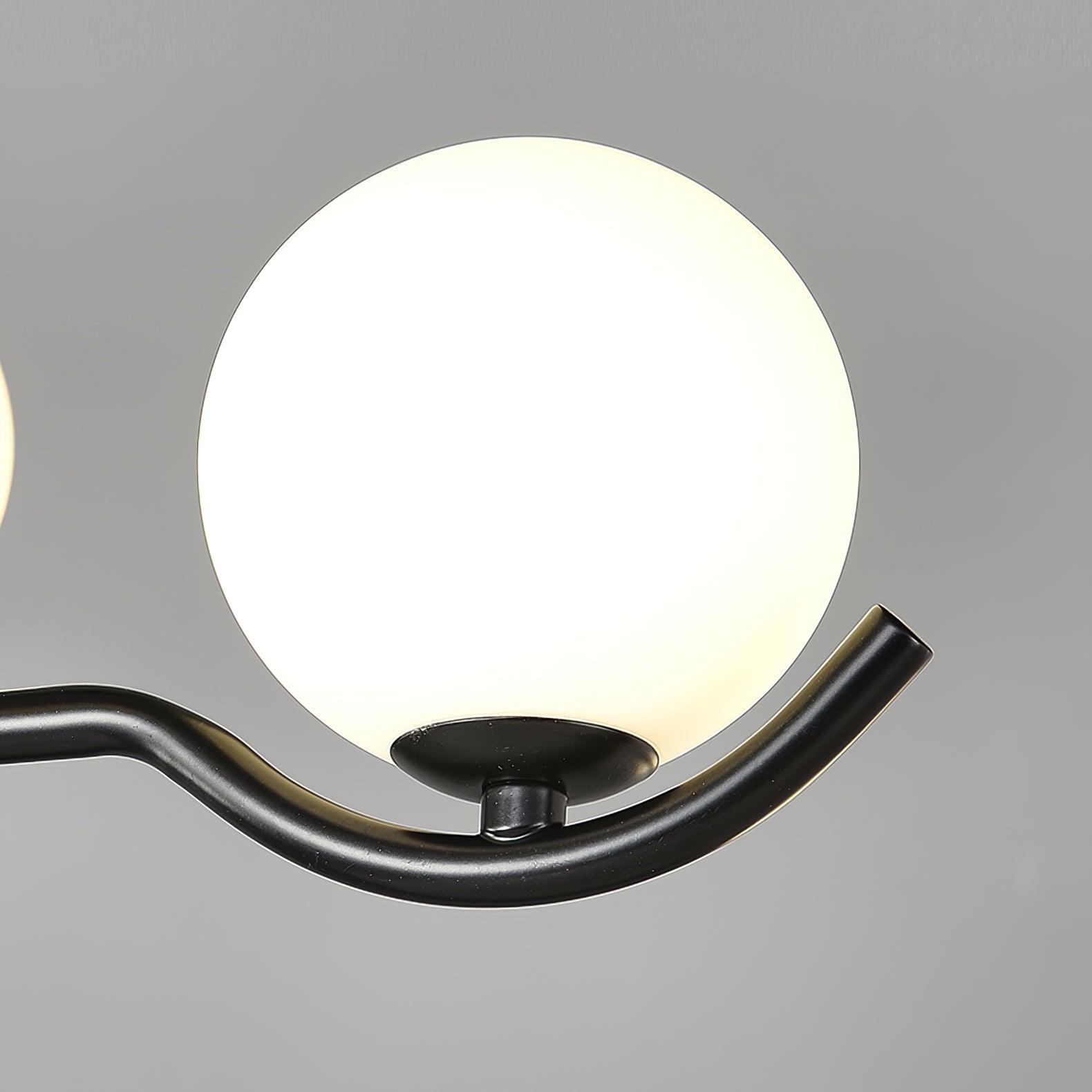 Lustra Pendelleuchte Rahmen Schwarz Glas-Letslighting