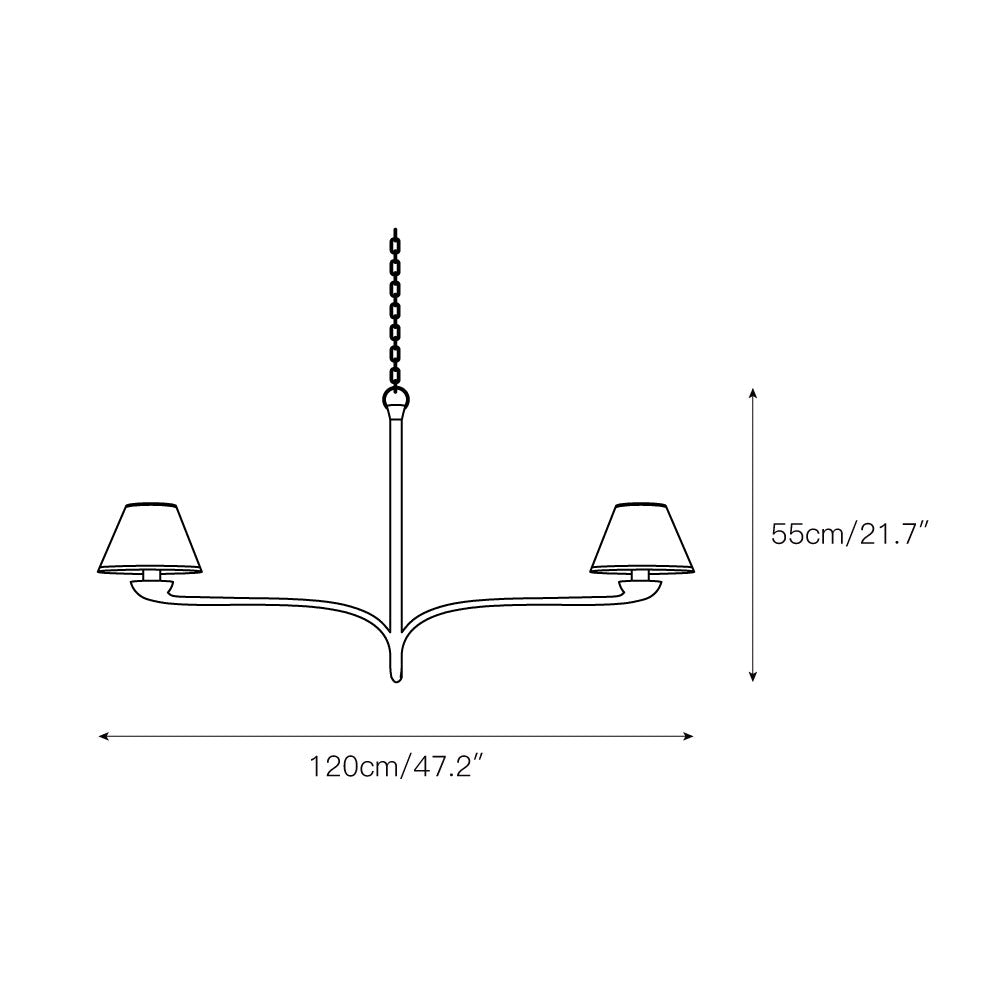Upturn Elegance Vintage Resin Stoff Kronleuchter-Letslighting