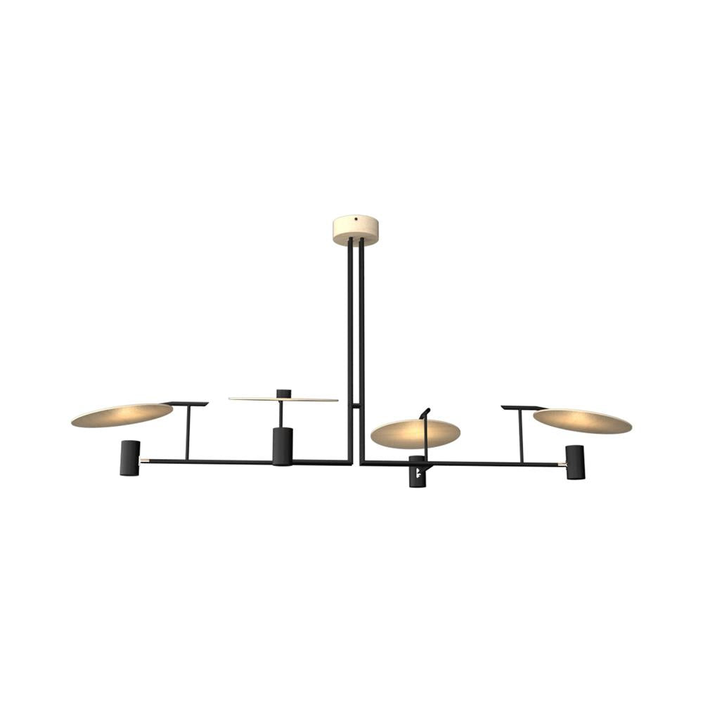 Warp Eleganter linearer Kronleuchter aus Holz-Letslighting