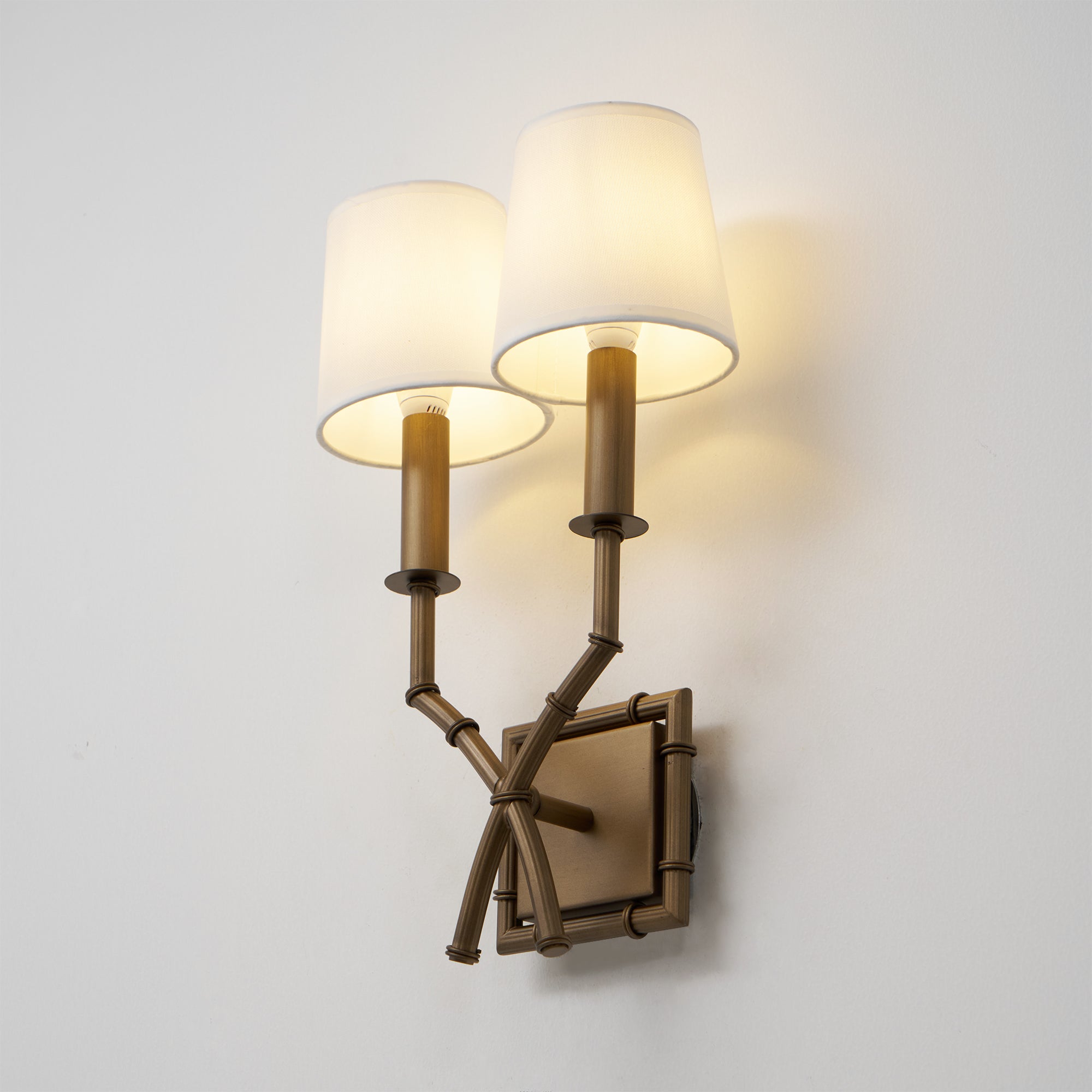 Yelp Industrielle Vintage Wandleuchte aus Bambusgewebe-Letslighting
