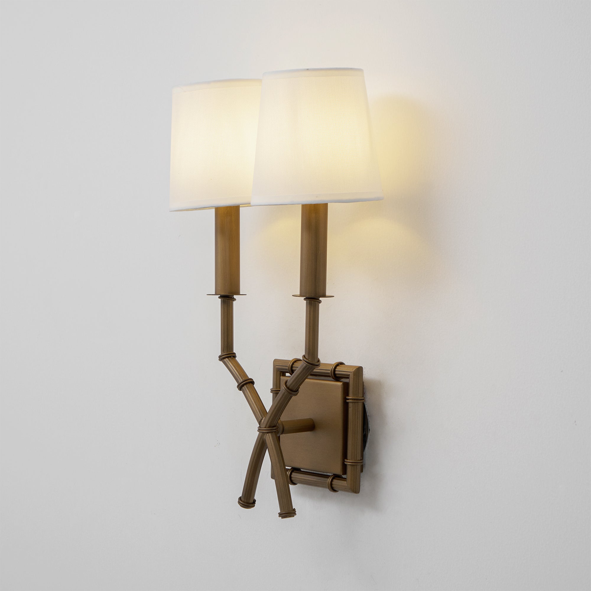 Yelp Industrielle Vintage Wandleuchte aus Bambusgewebe-Letslighting