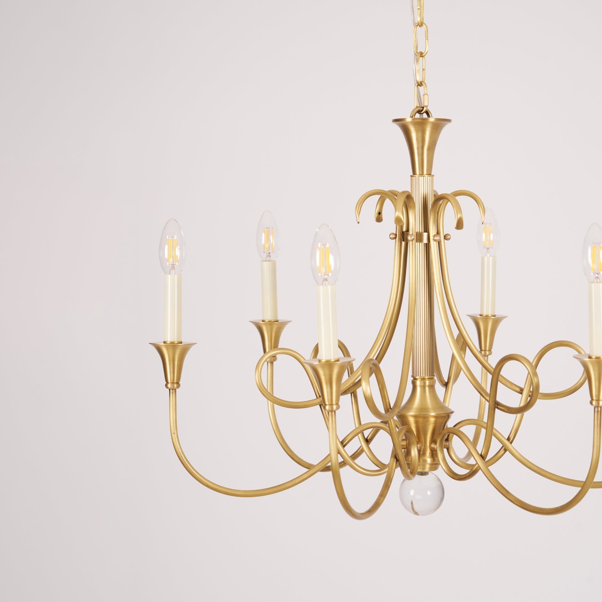 Braid Vintage Messing-Kristall Kronleuchter Doppelgedreht-Letslighting