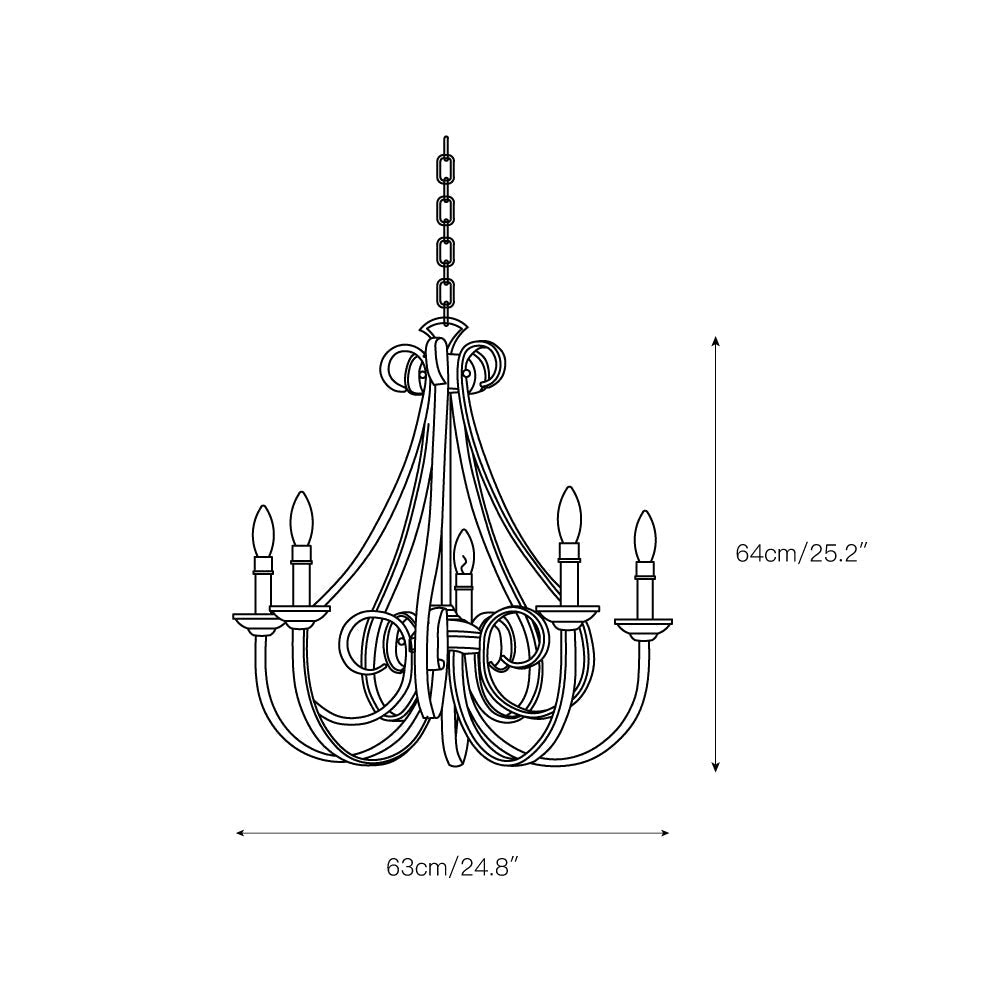 Cove Vintage Industrial Brass Chandeliers-Letslighting