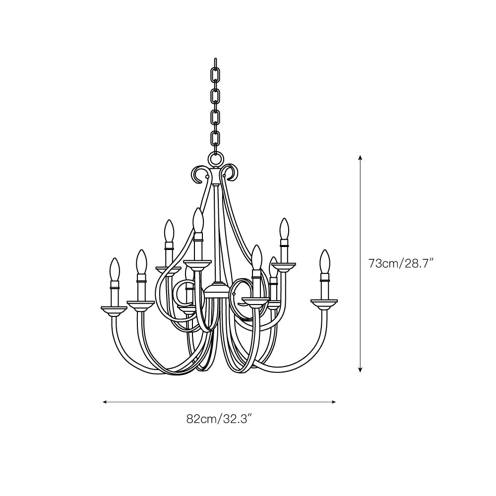 Cove Vintage Industrial Brass Chandeliers-Letslighting
