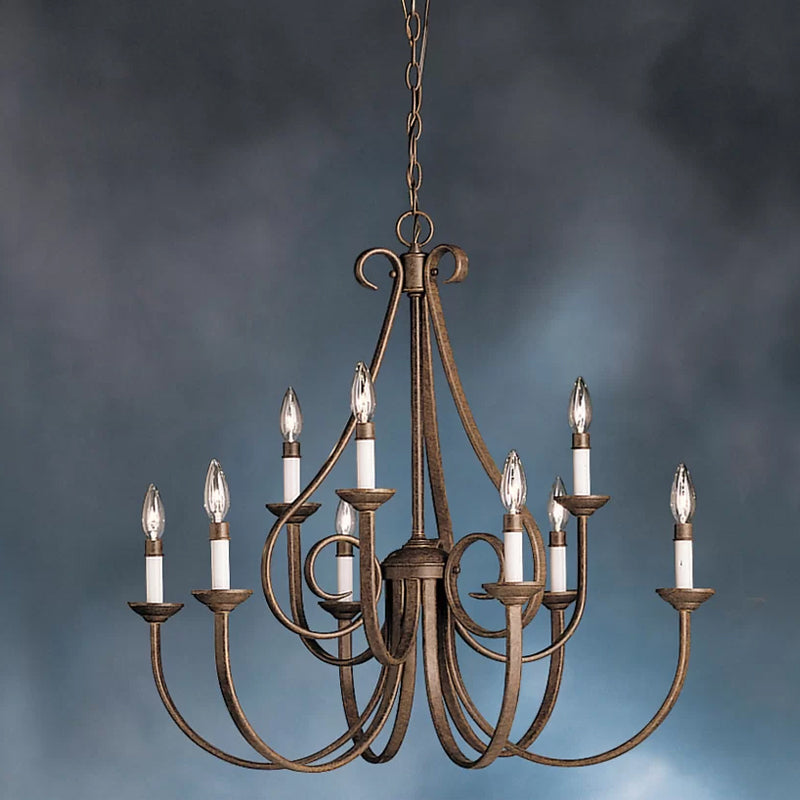 Cove Vintage Industrial Brass Chandeliers-Letslighting