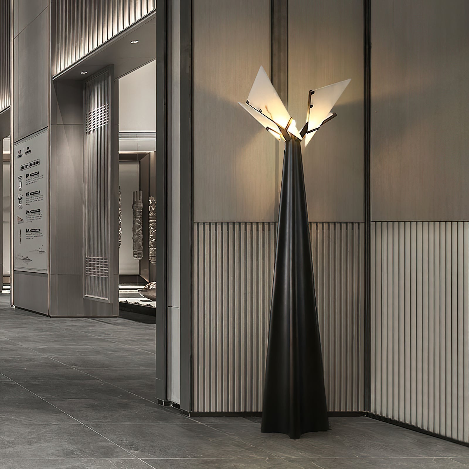 Drape Alabaster Floor Lamp - Letslighting