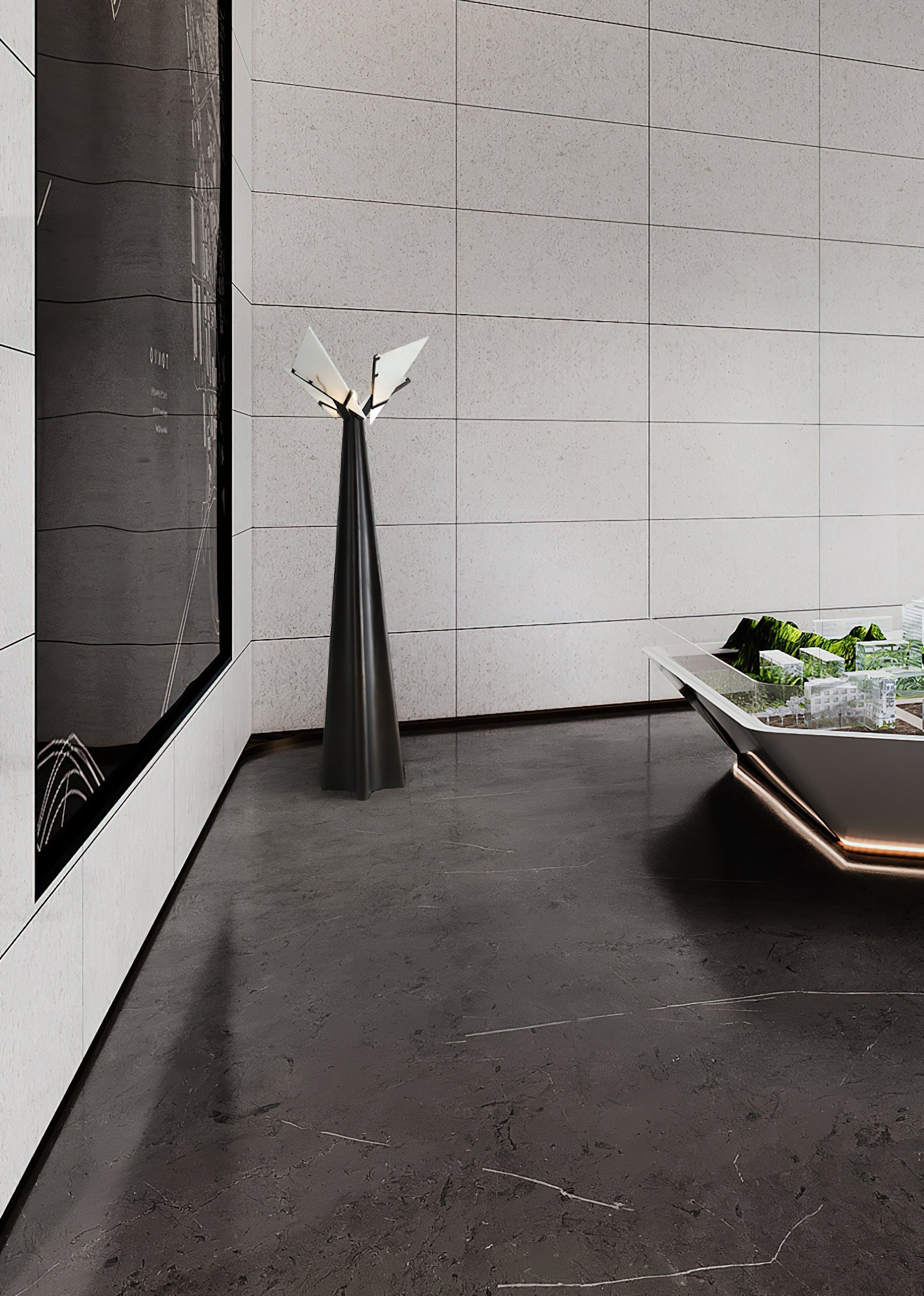 Drape Alabaster Floor Lamp - Letslighting