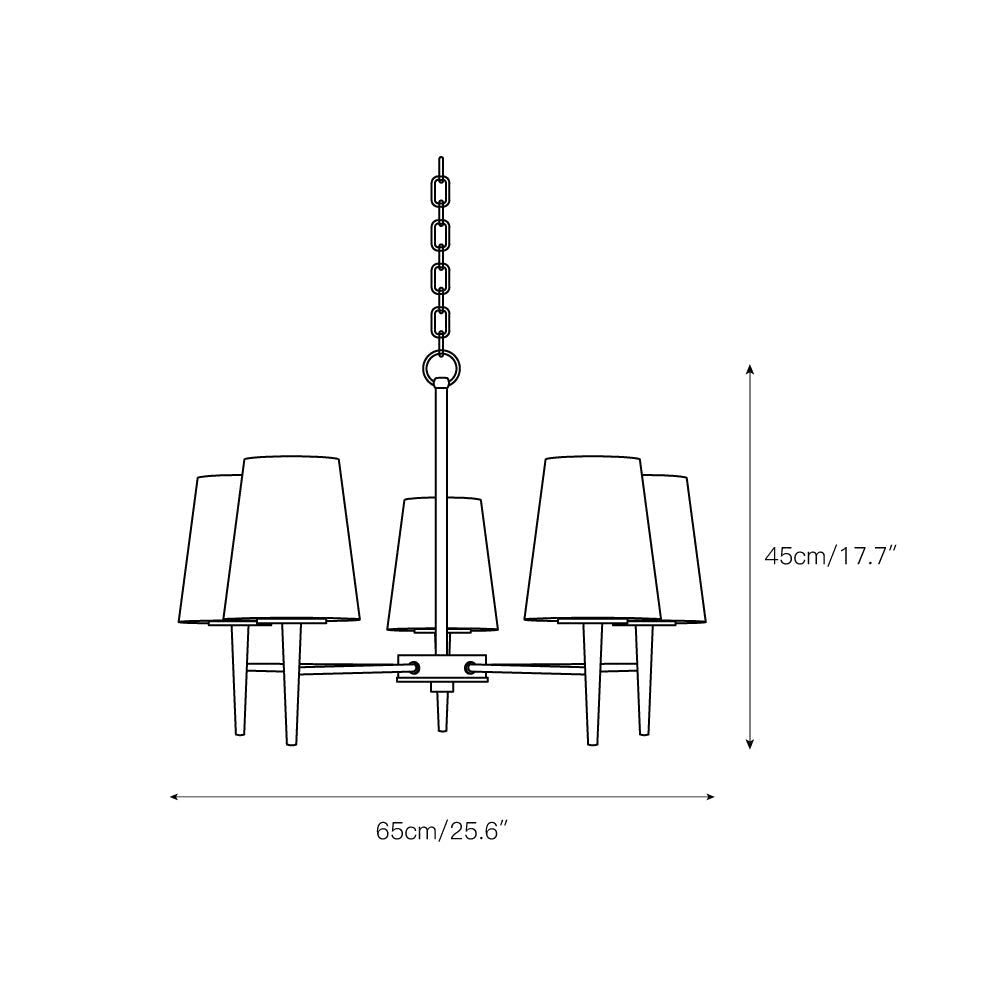 Gaze Eleganter Vintage Messing-Glas-Kronleuchter-Letslighting