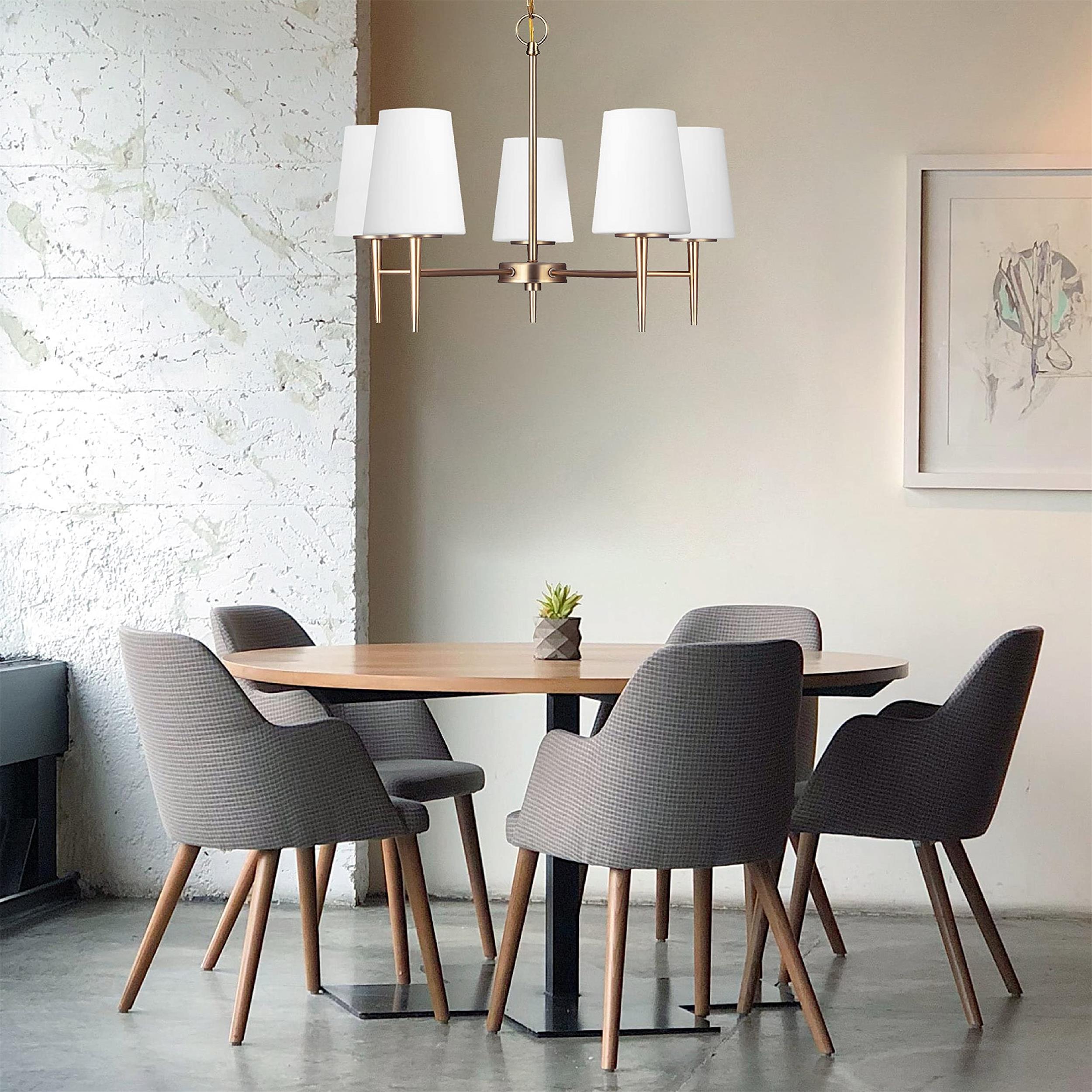 Gaze Eleganter Vintage Messing-Glas-Kronleuchter-Letslighting