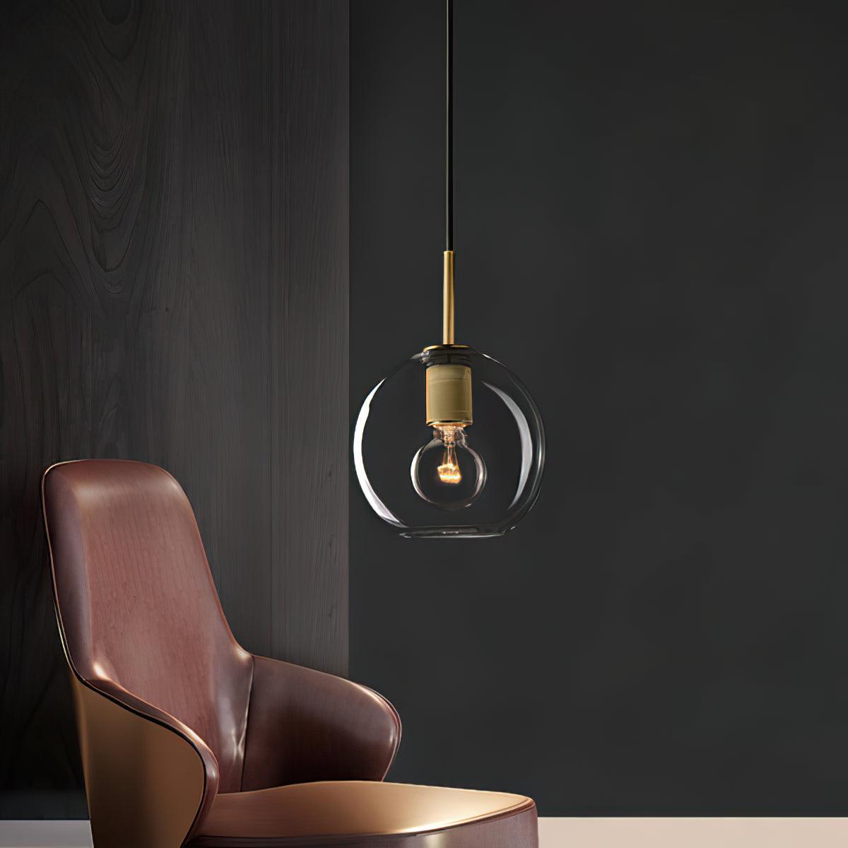 Pendant Lamp Brass Minimalist Metal Fixture for Dining or Kitchen - Letslighting