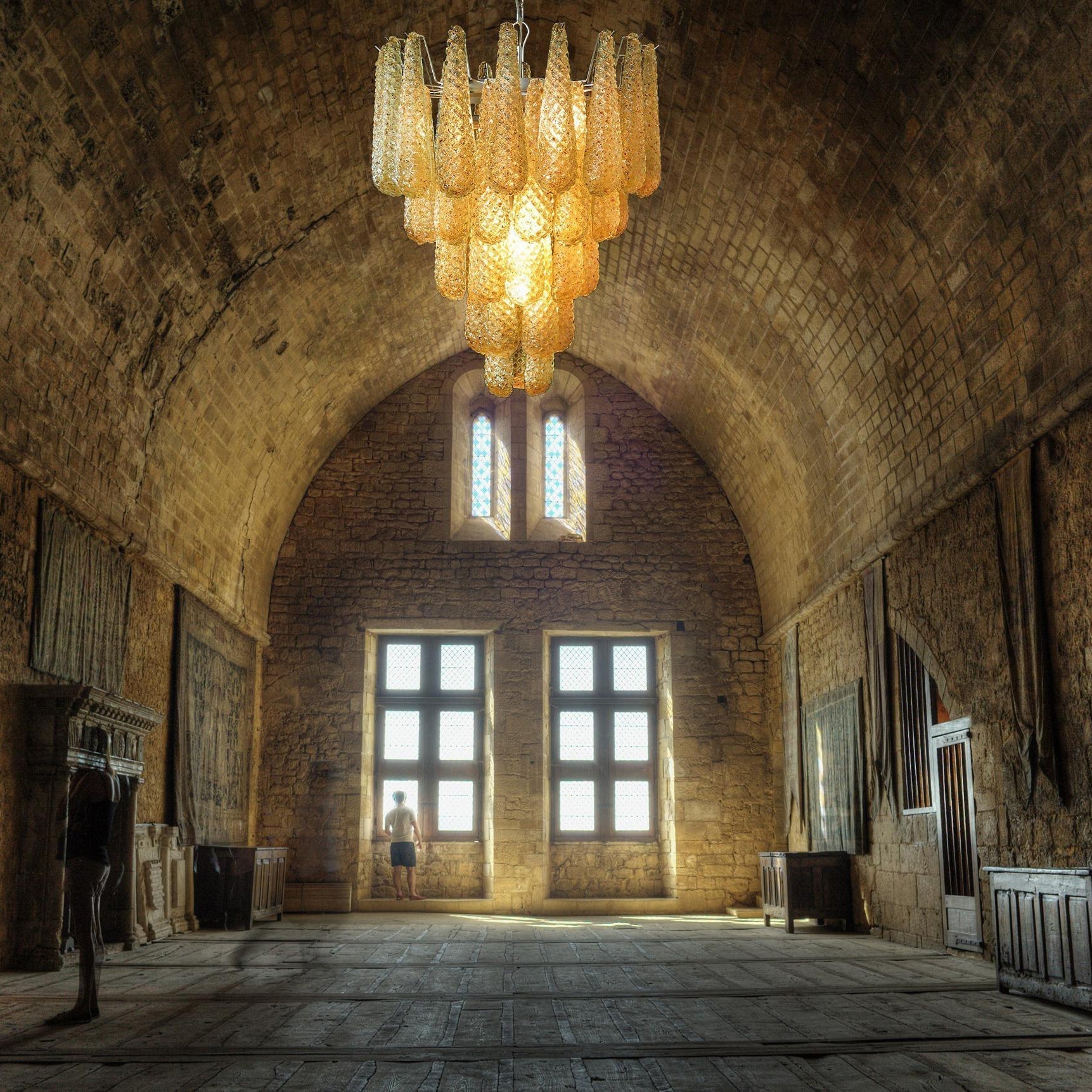 Inset Premium Drop Murano Metal Glass Chandelier - Letslighting