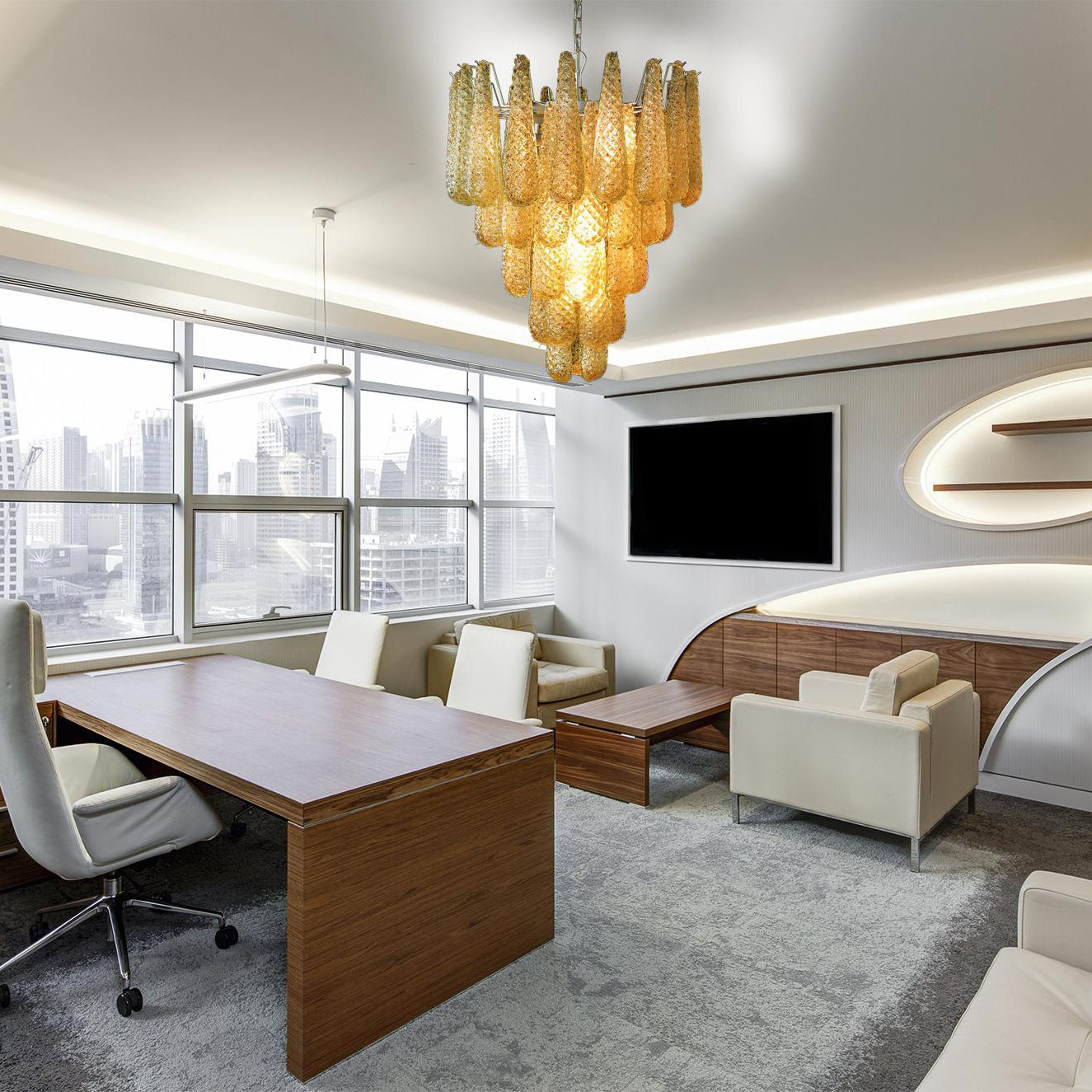 Inset Premium Drop Murano Metal Glass Chandelier - Letslighting