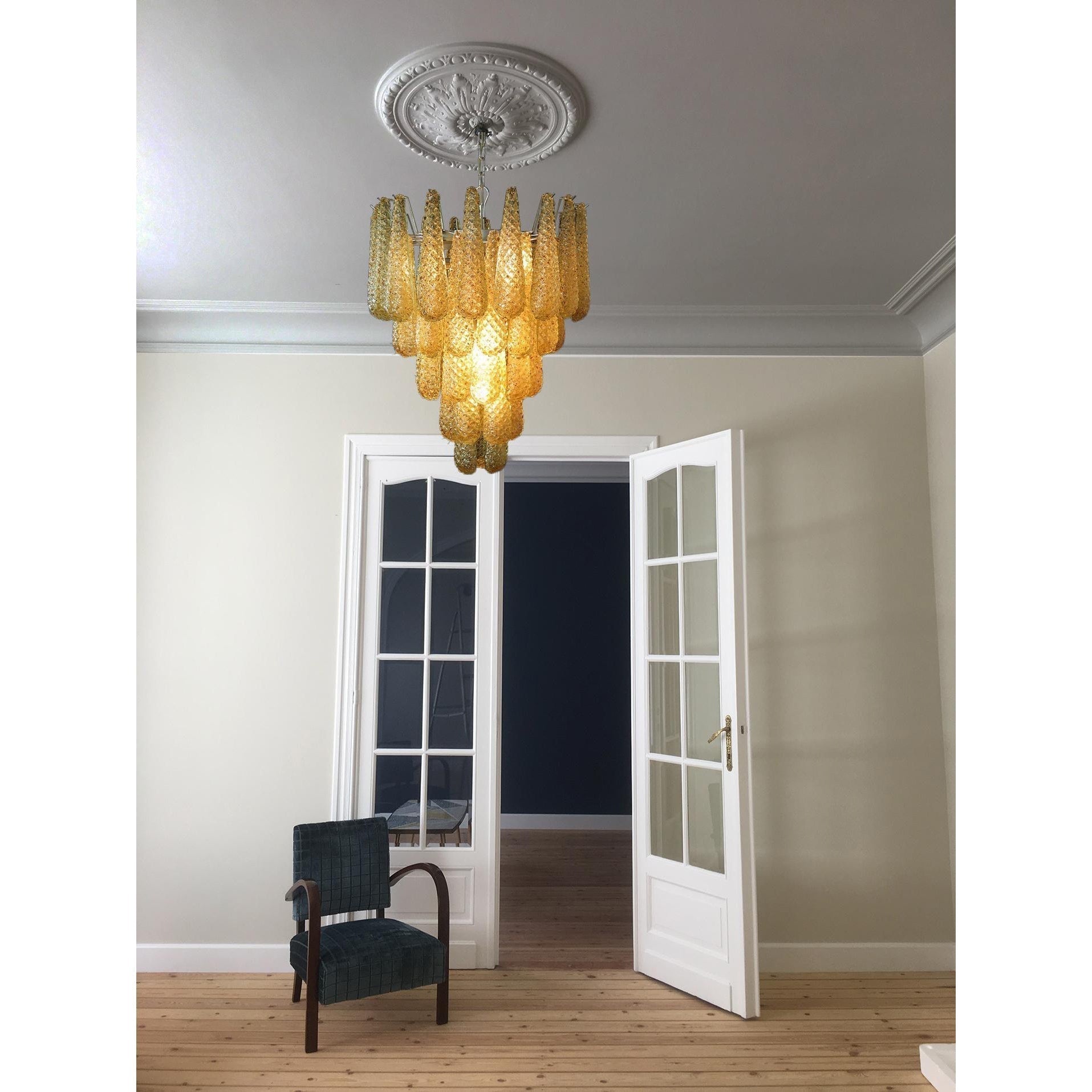 Inset Premium Drop Murano Metal Glass Chandelier - Letslighting