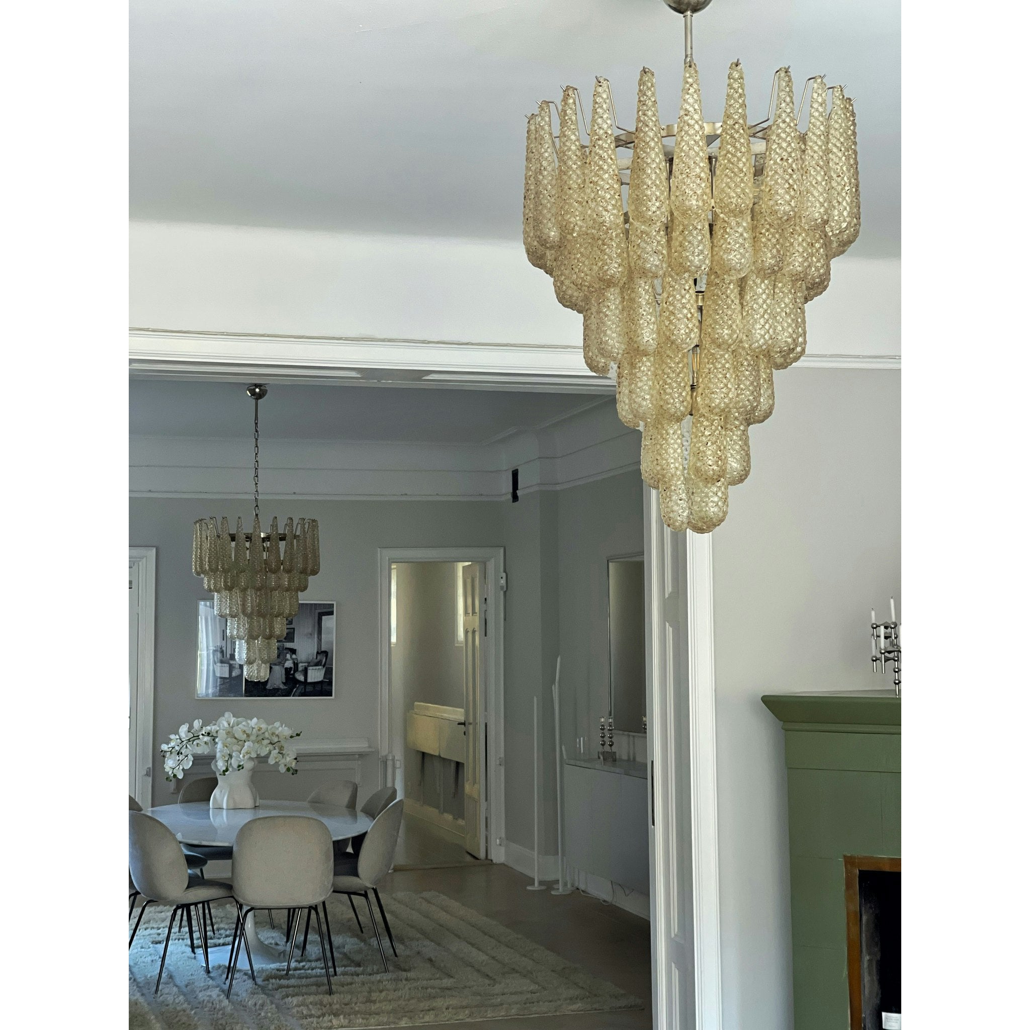 Inset Premium Drop Murano Metal Glass Chandelier - Letslighting