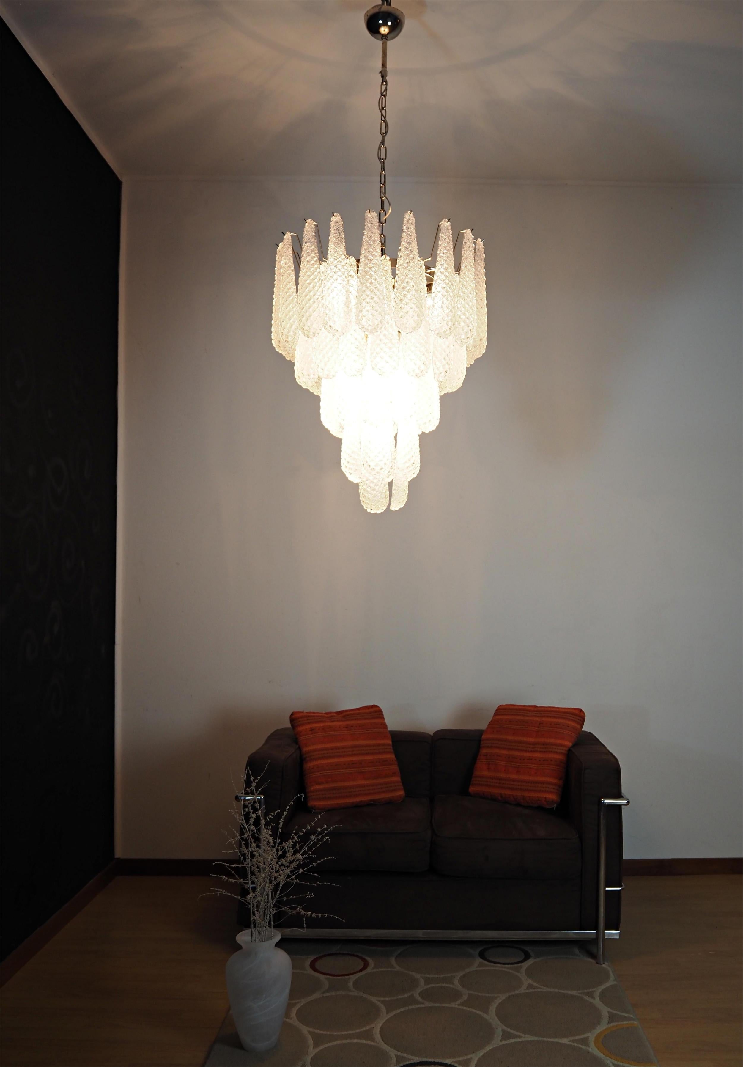 Inset Premium Drop Murano Metal Glass Chandelier - Letslighting