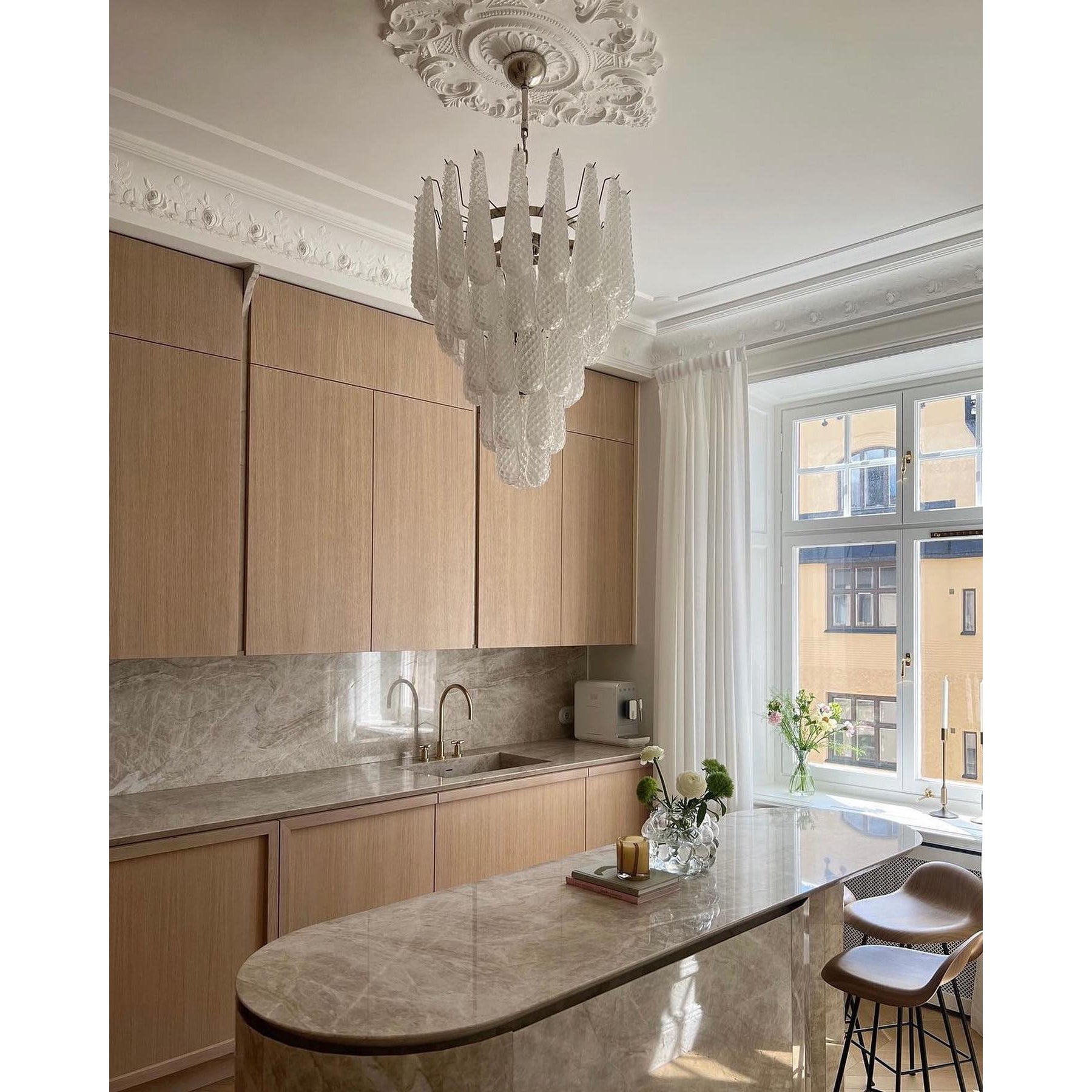 Inset Premium Drop Murano Metal Glass Chandelier - Letslighting