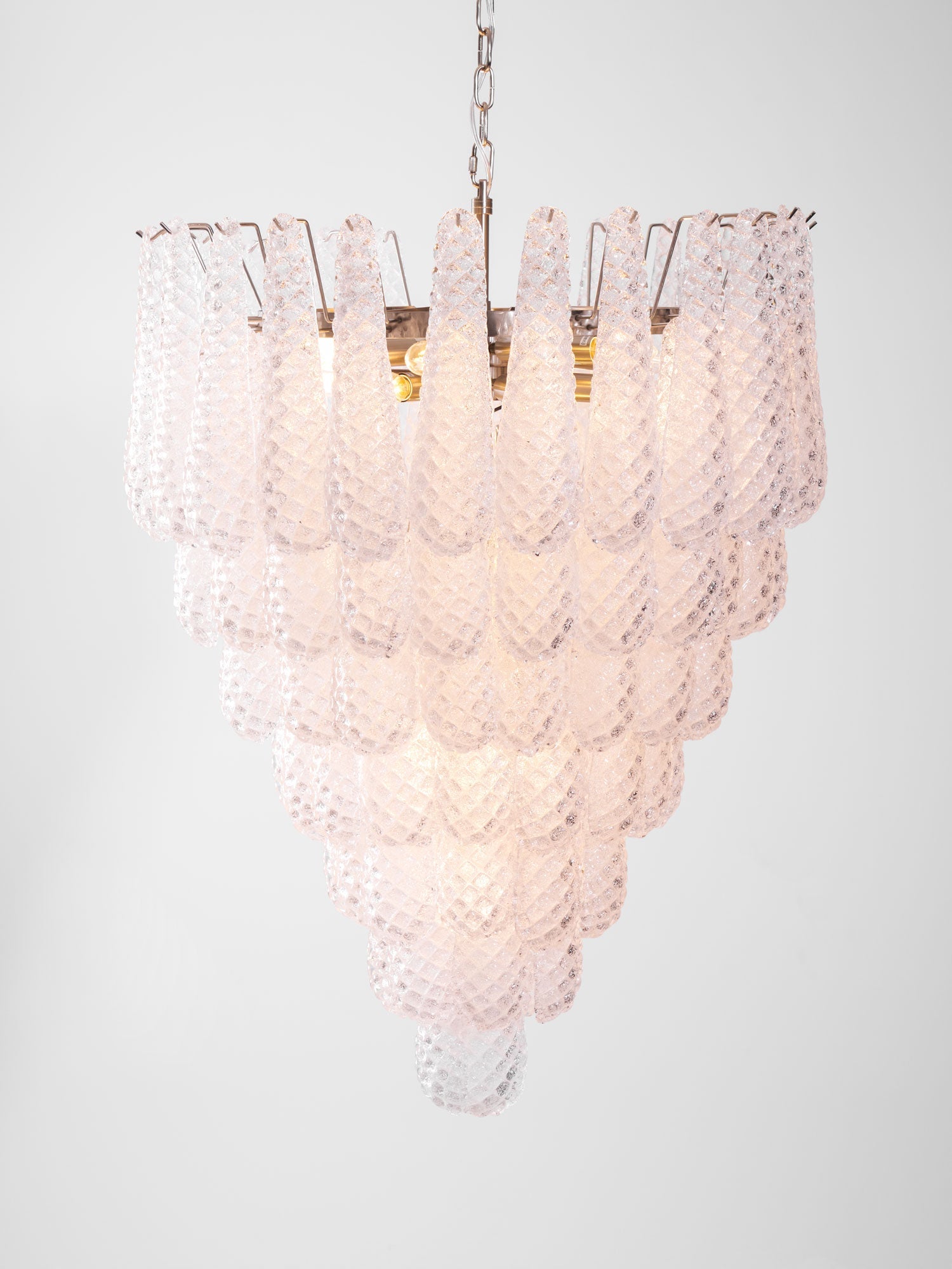 Aurora Chandelier Clear Droplets Murano Glass Waterfall Diamond - Neutralighting