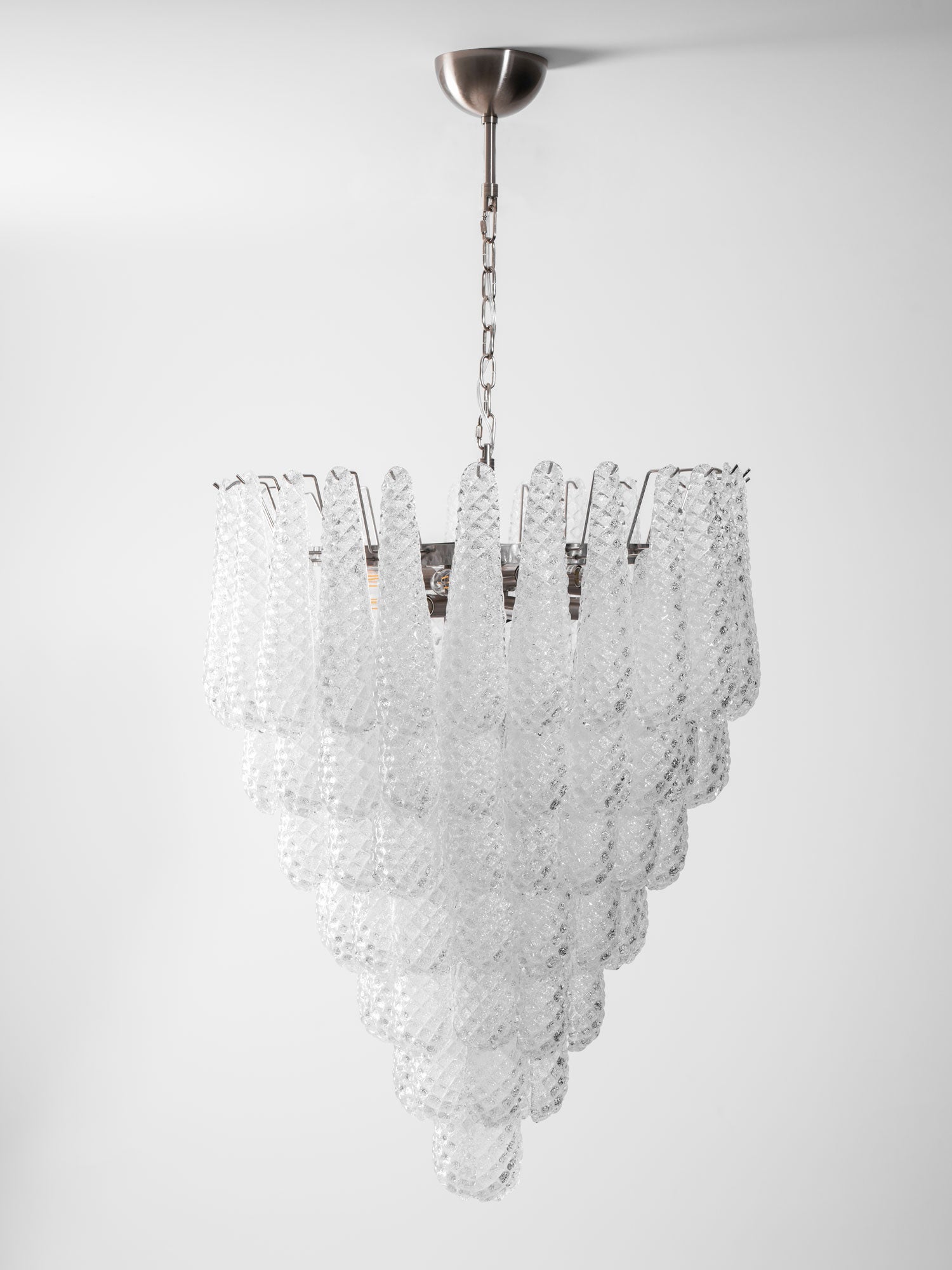 Aurora Chandelier Clear Droplets Murano Glass Waterfall Diamond - Neutralighting