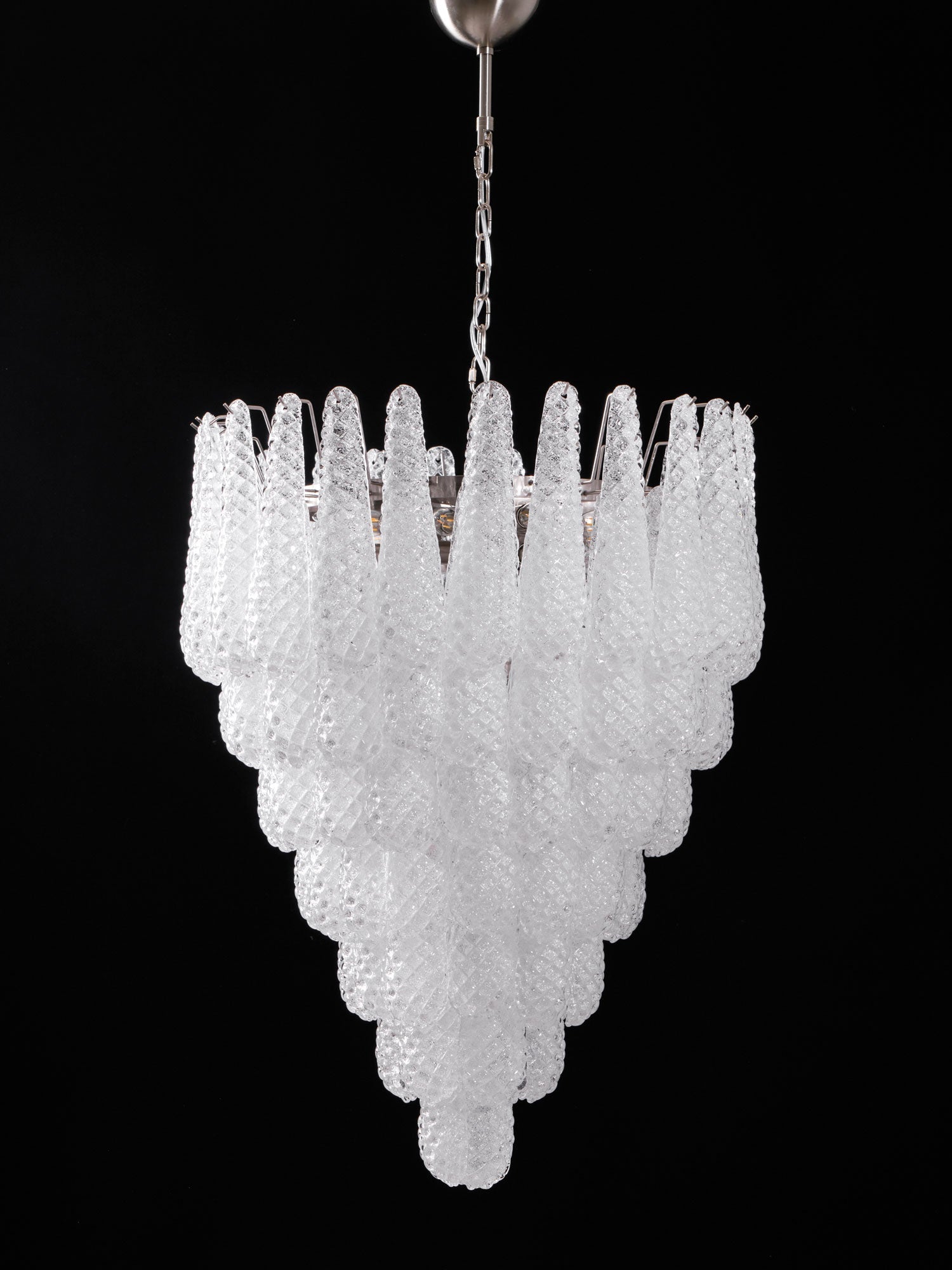 Aurora Chandelier Clear Droplets Murano Glass Waterfall Diamond - Neutralighting