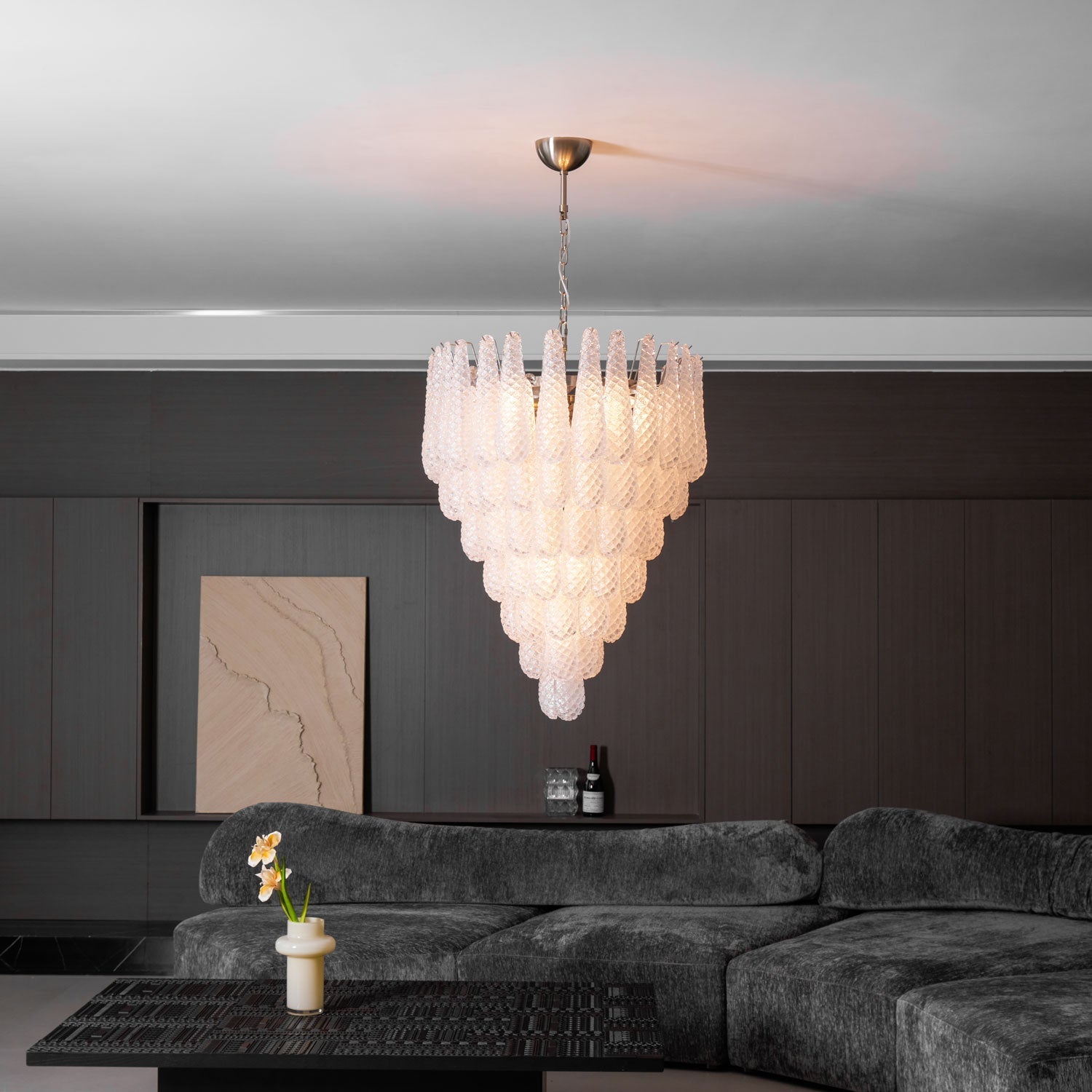 Inset Premium Drop Murano Metal Glass Chandelier - Letslighting