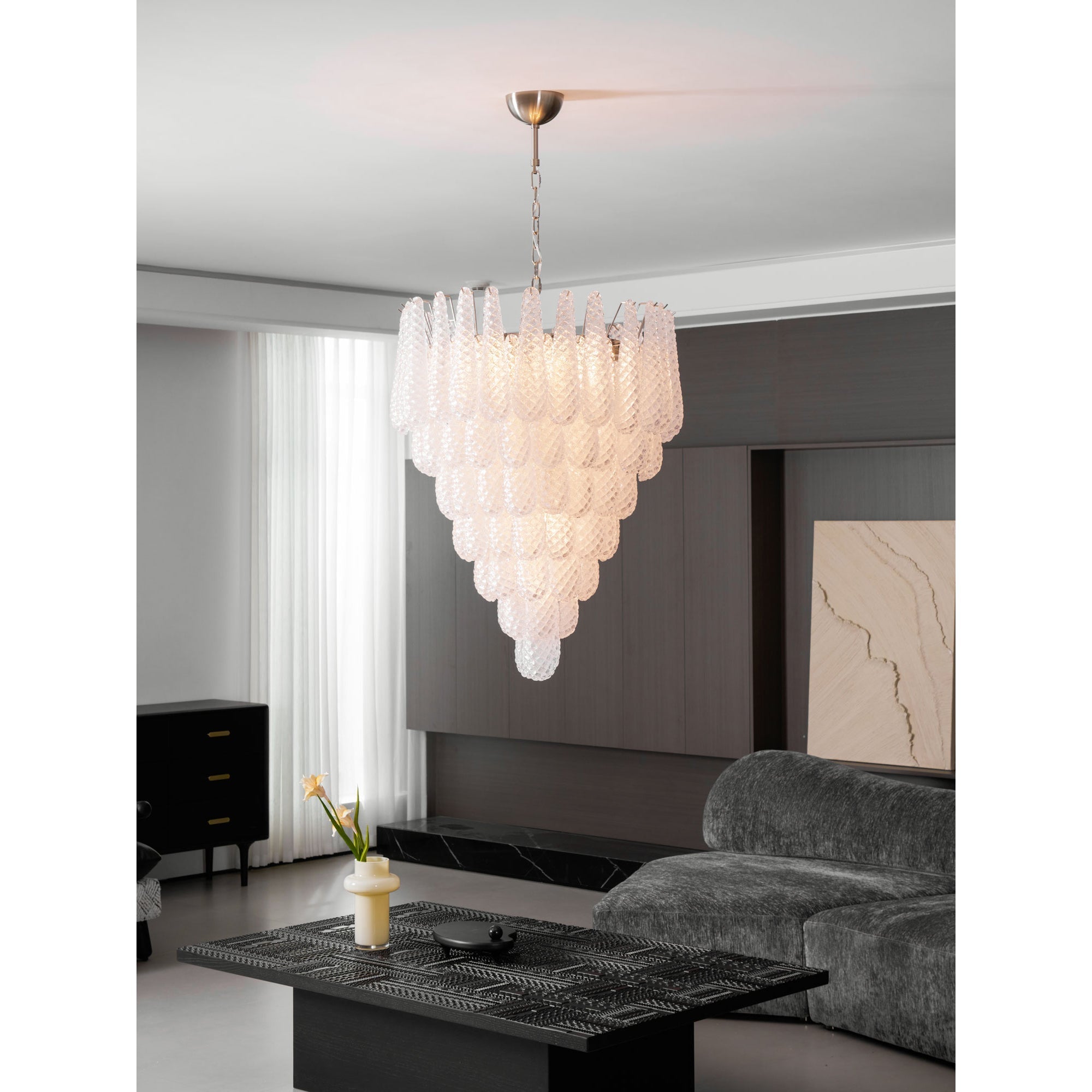 Inset Premium Drop Murano Metal Glass Chandelier - Letslighting