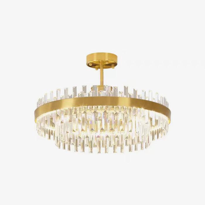 Lustra Kronleuchter Messing Kristall Trommel Elegant-Letslighting