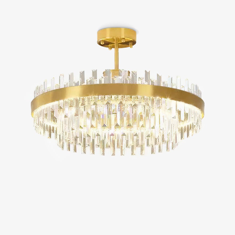 Lustra Kronleuchter Messing Kristall Trommel Elegant-Letslighting
