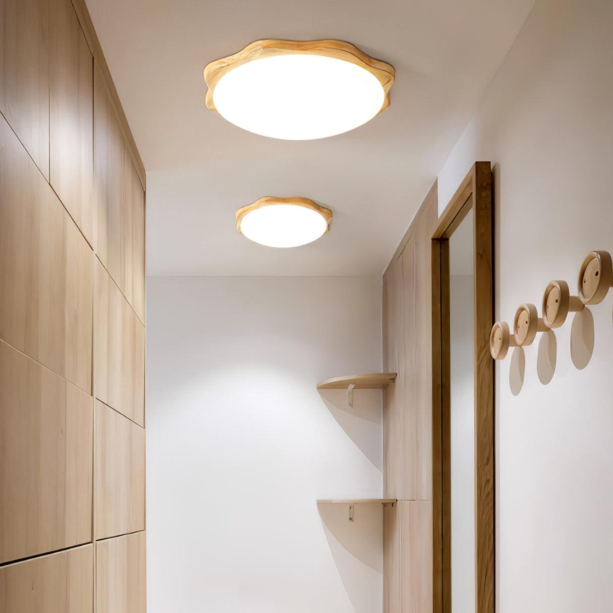 Myshae Modern Minimalistisch Trommel Holz Deckenleuchte-Letslighting