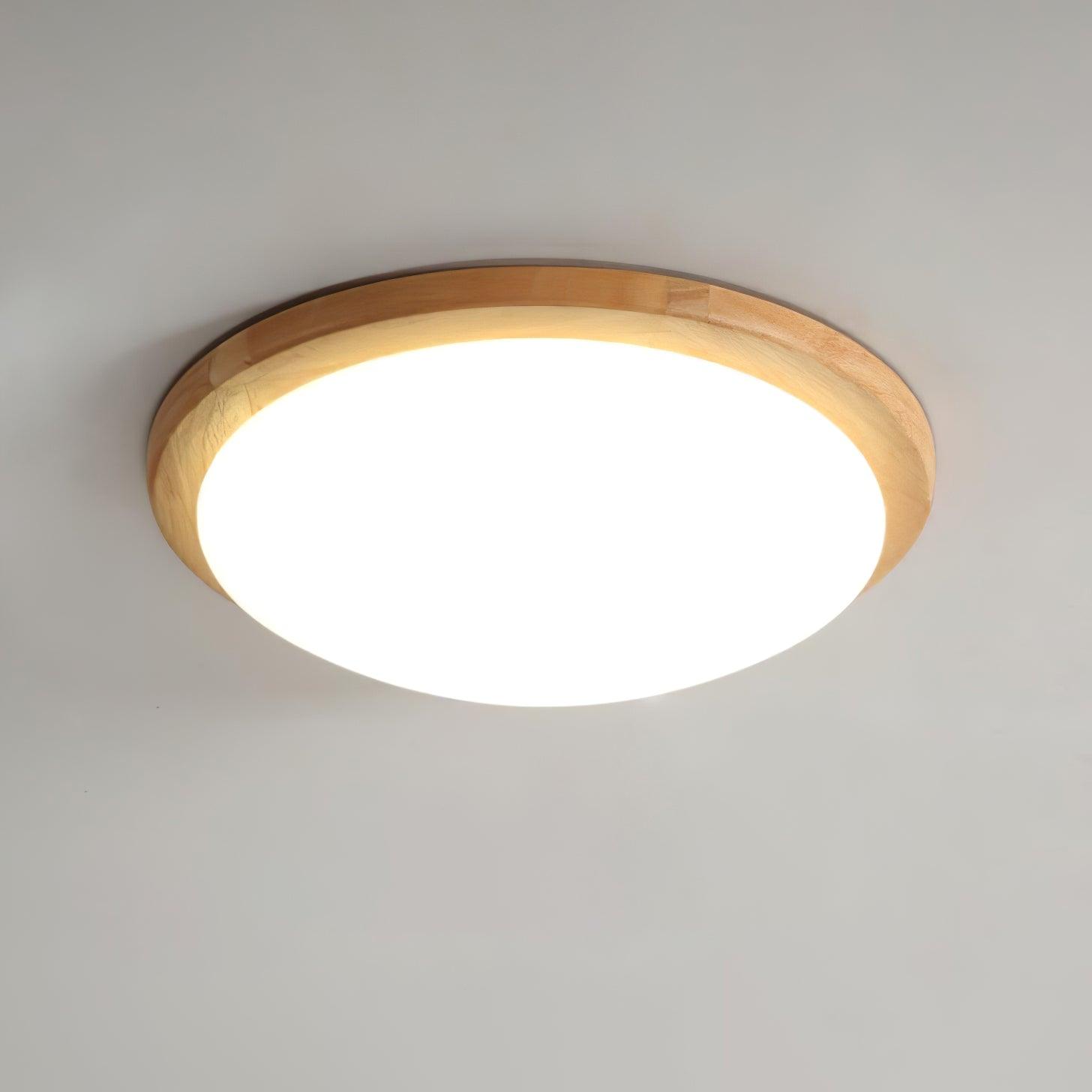 Myshae Modern Minimalistisch Trommel Holz Deckenleuchte-Letslighting