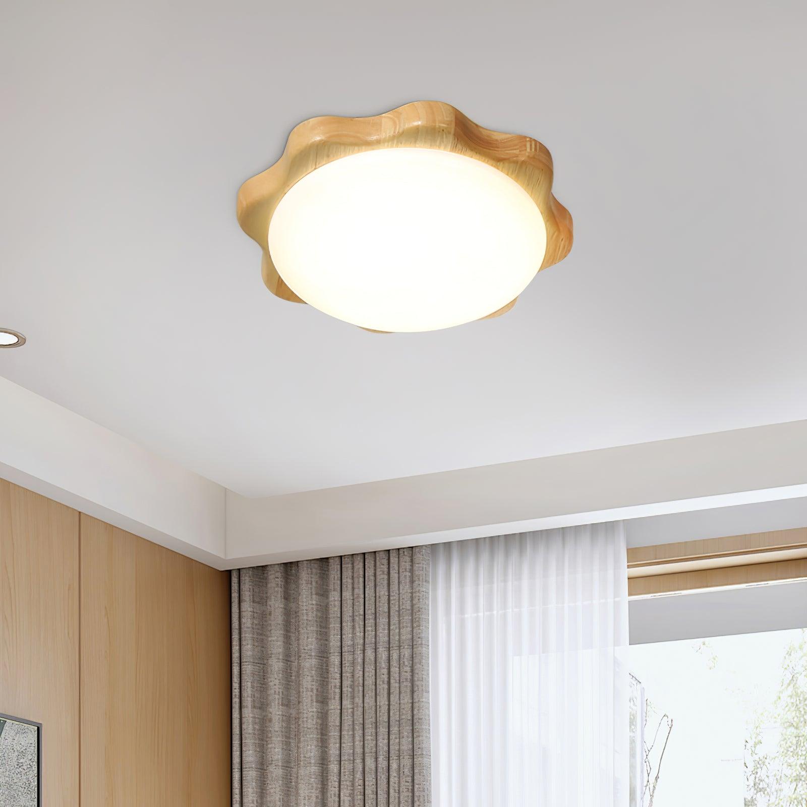 Myshae Modern Minimalistisch Trommel Holz Deckenleuchte-Letslighting