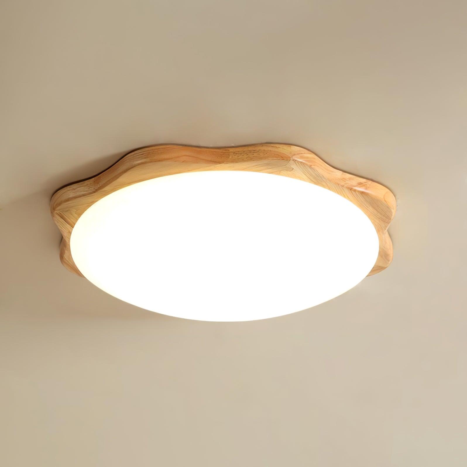 Myshae Modern Minimalistisch Trommel Holz Deckenleuchte-Letslighting